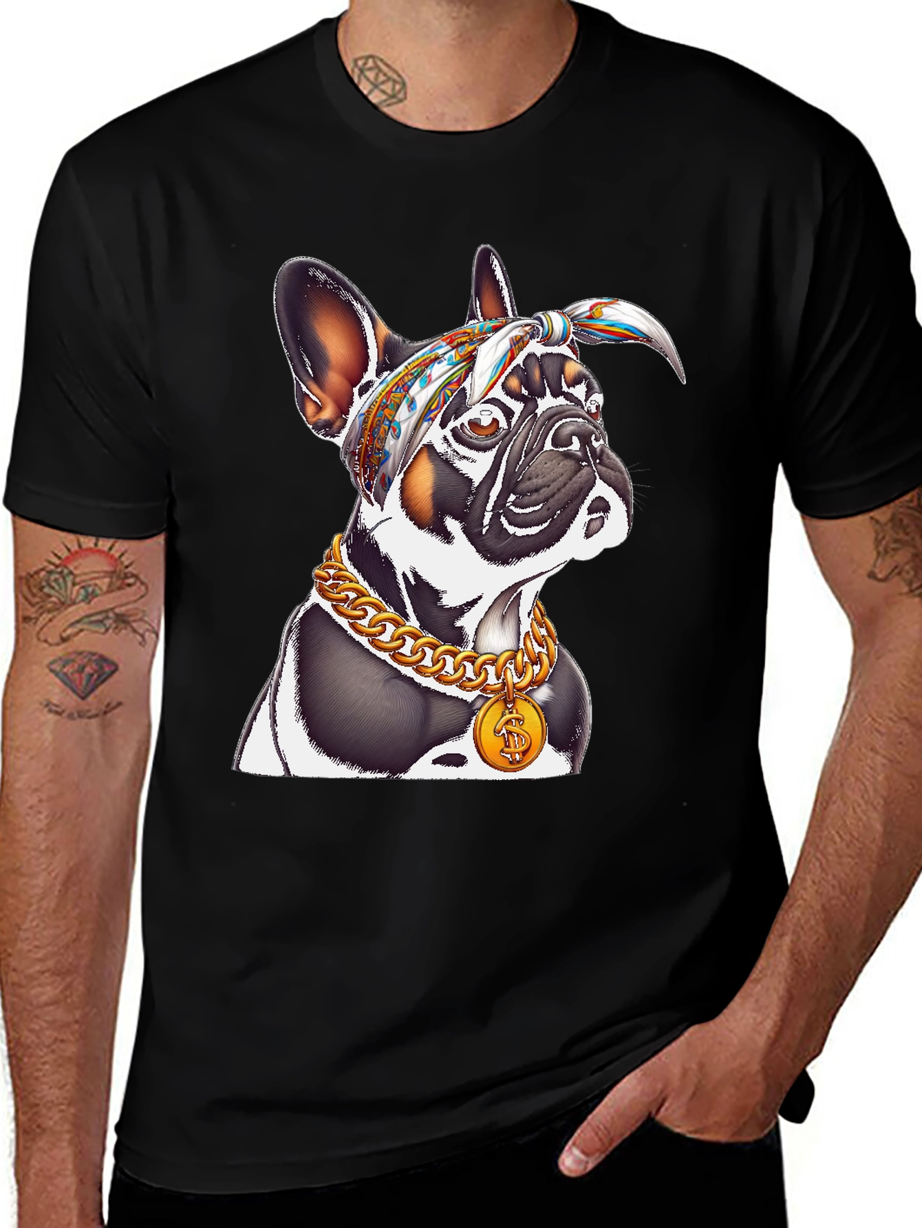 Variant 24 of Dog Bandana Chain T-Shirt