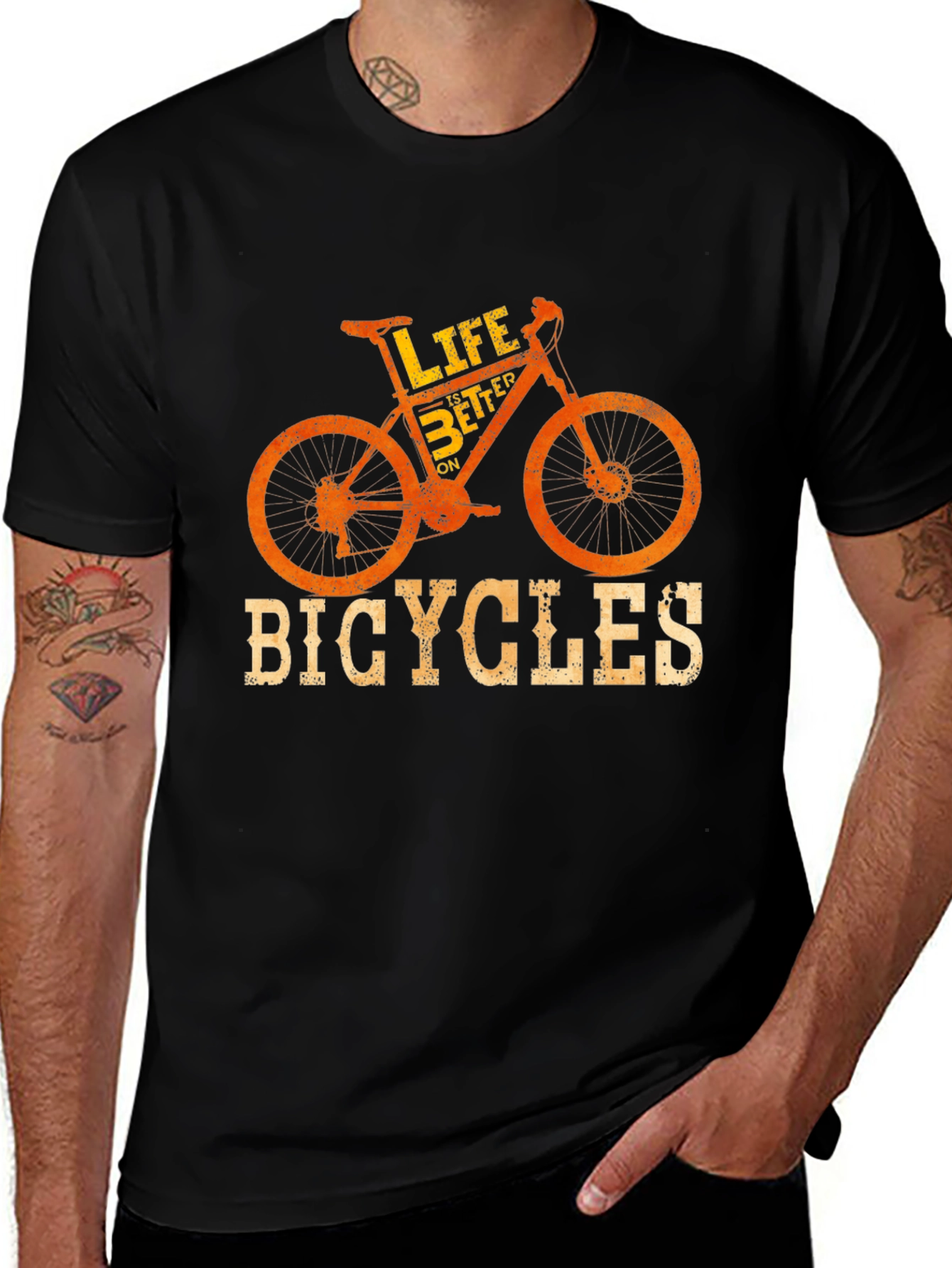 Variant 11 of Life is Better on Bicycles Graphic T-Shirt