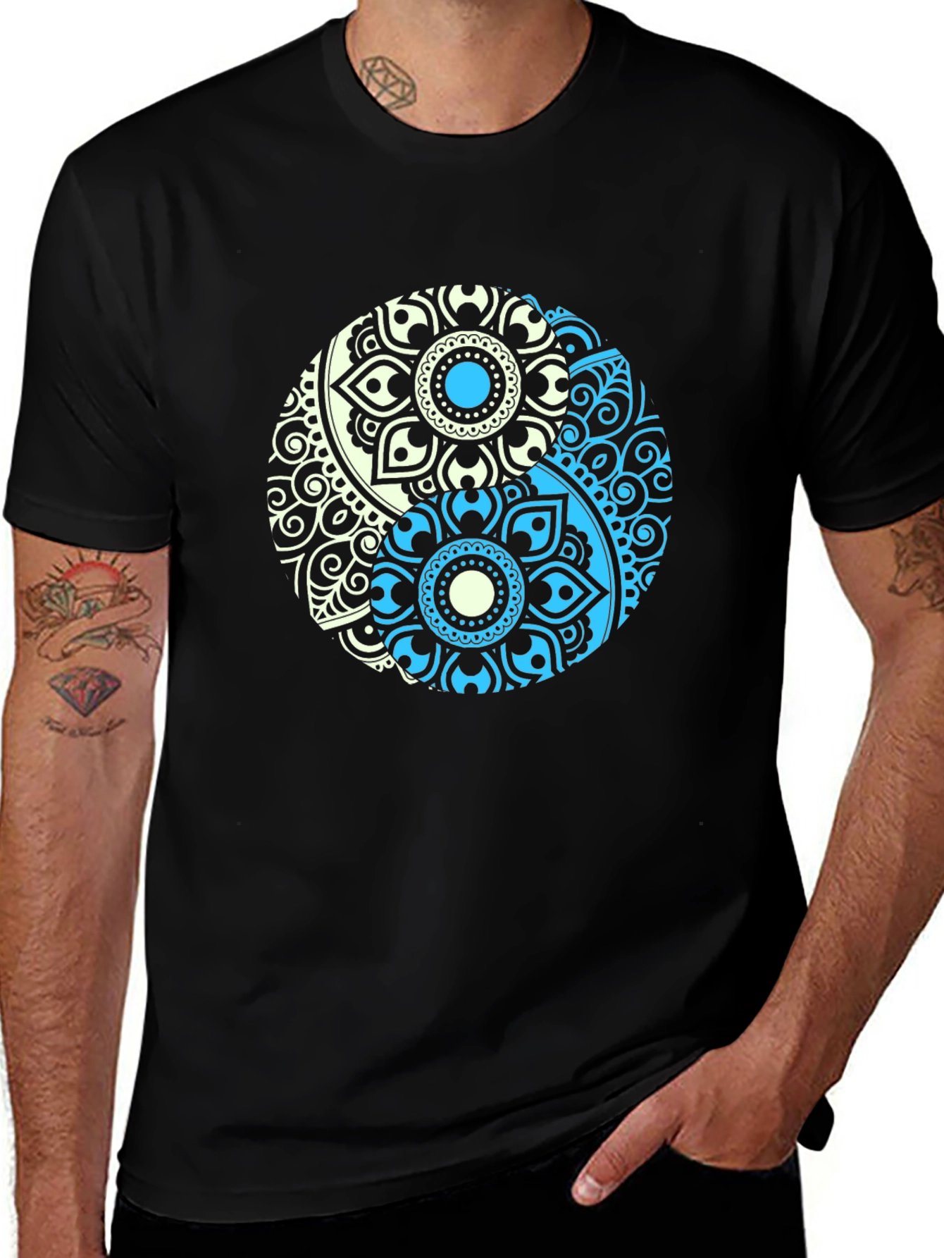 Variant 20 of Yin Yang Mandala Graphic T-Shirt - Relaxed Fit