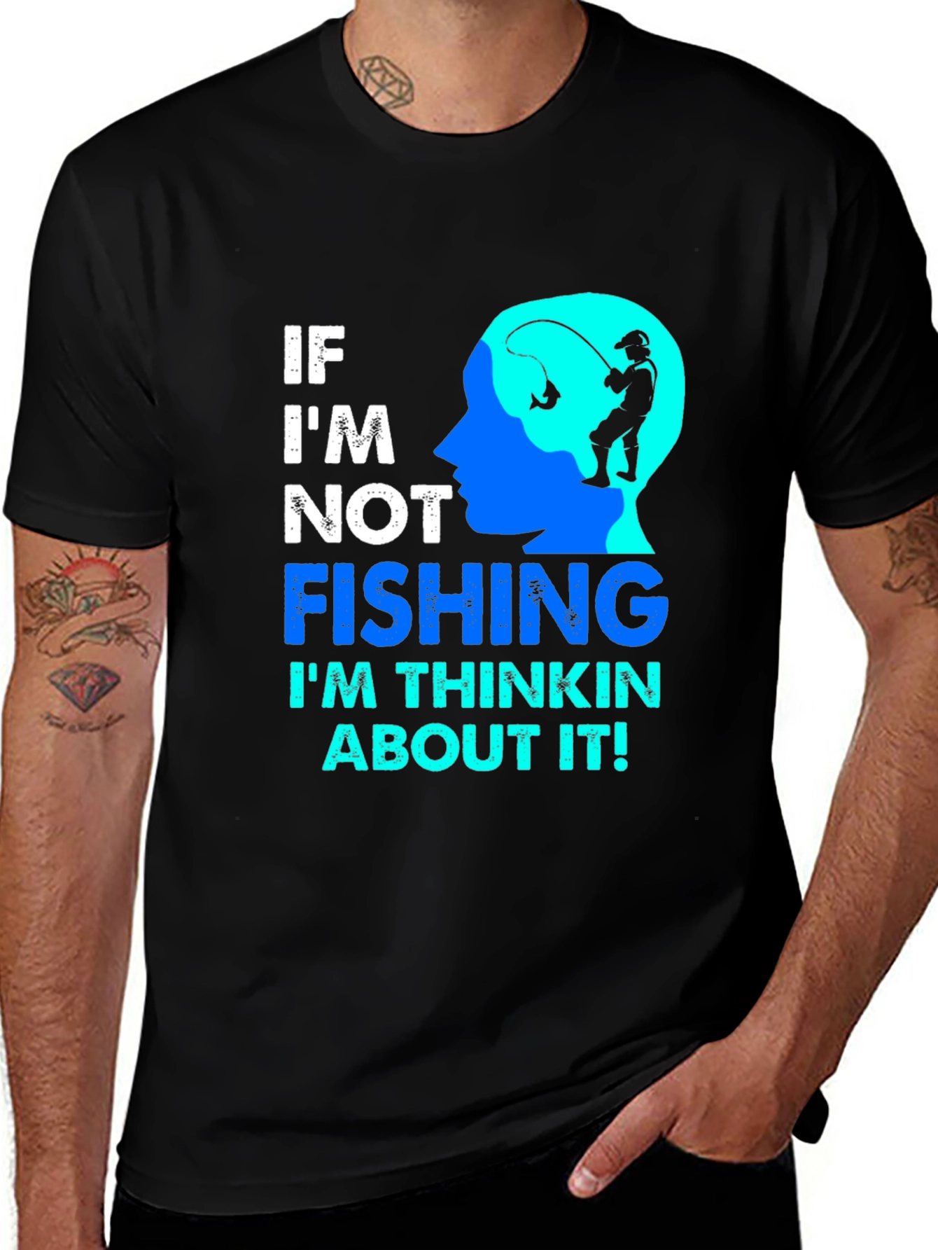 Variant 7 of Fishing Lover T-Shirt - If I'm Not Fishing Graphic Tee