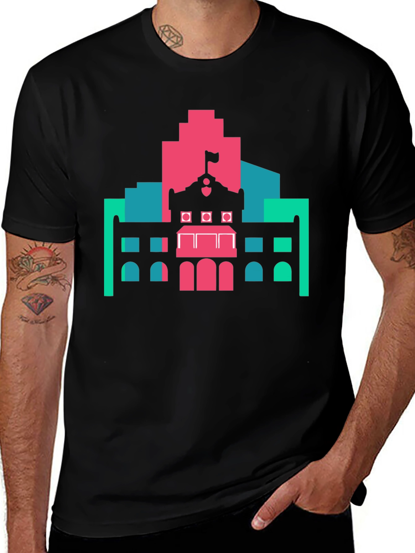 Variant 22 of Architectural Graphic Tee - Modern Building Design