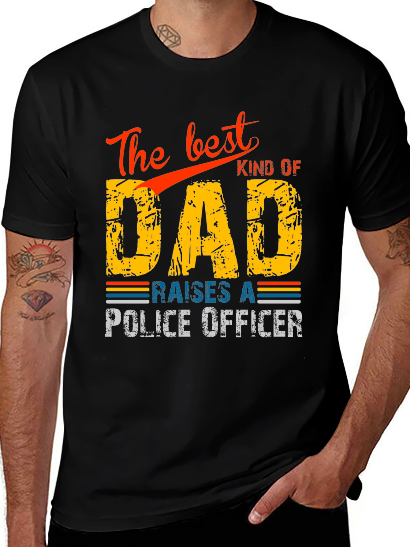 Variant 5 of Best Dad Raises A Police Officer T-Shirt