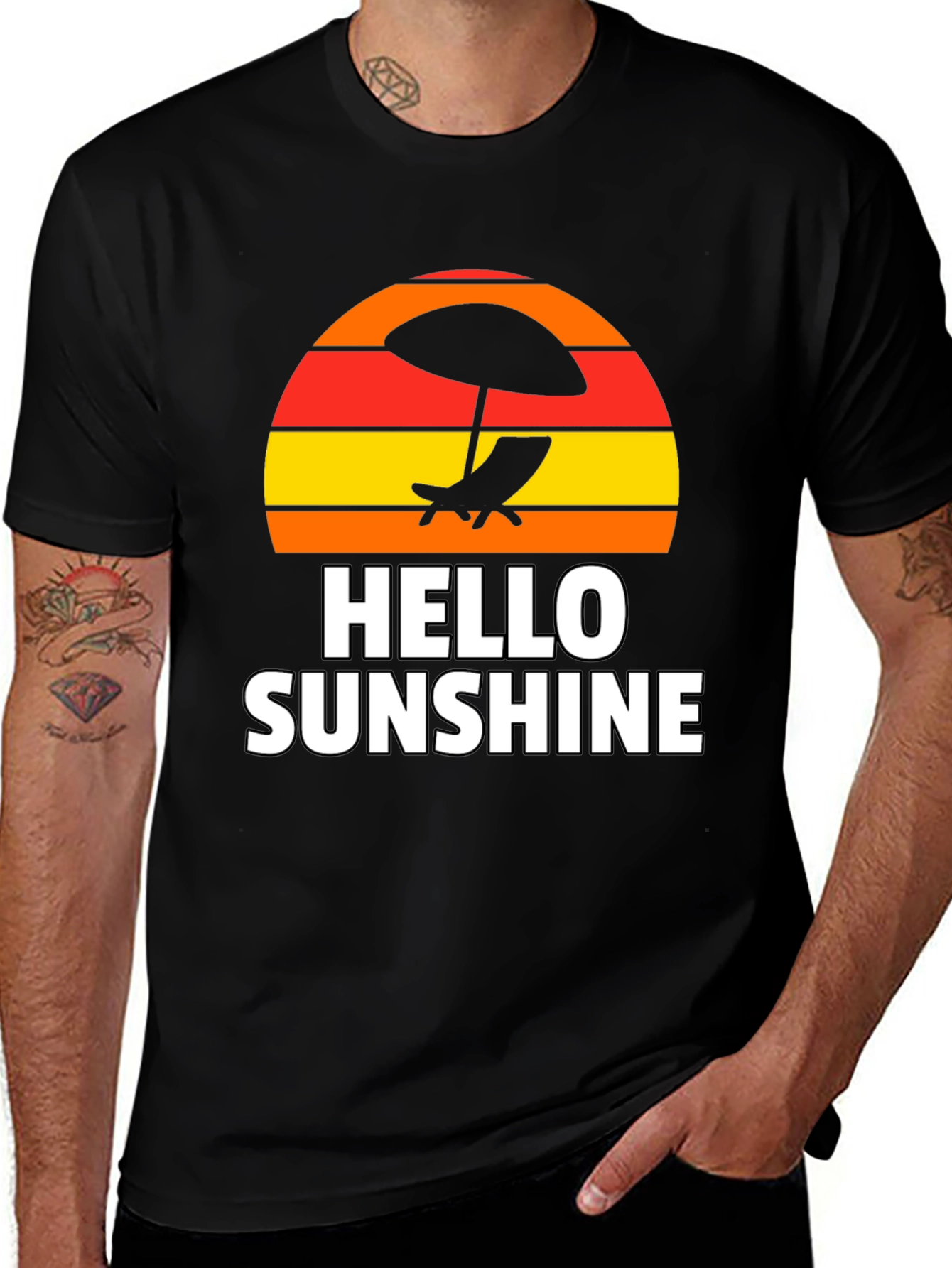 Variant 10 of Hello Sunshine Graphic Tee - Summer Vibes T-Shirt