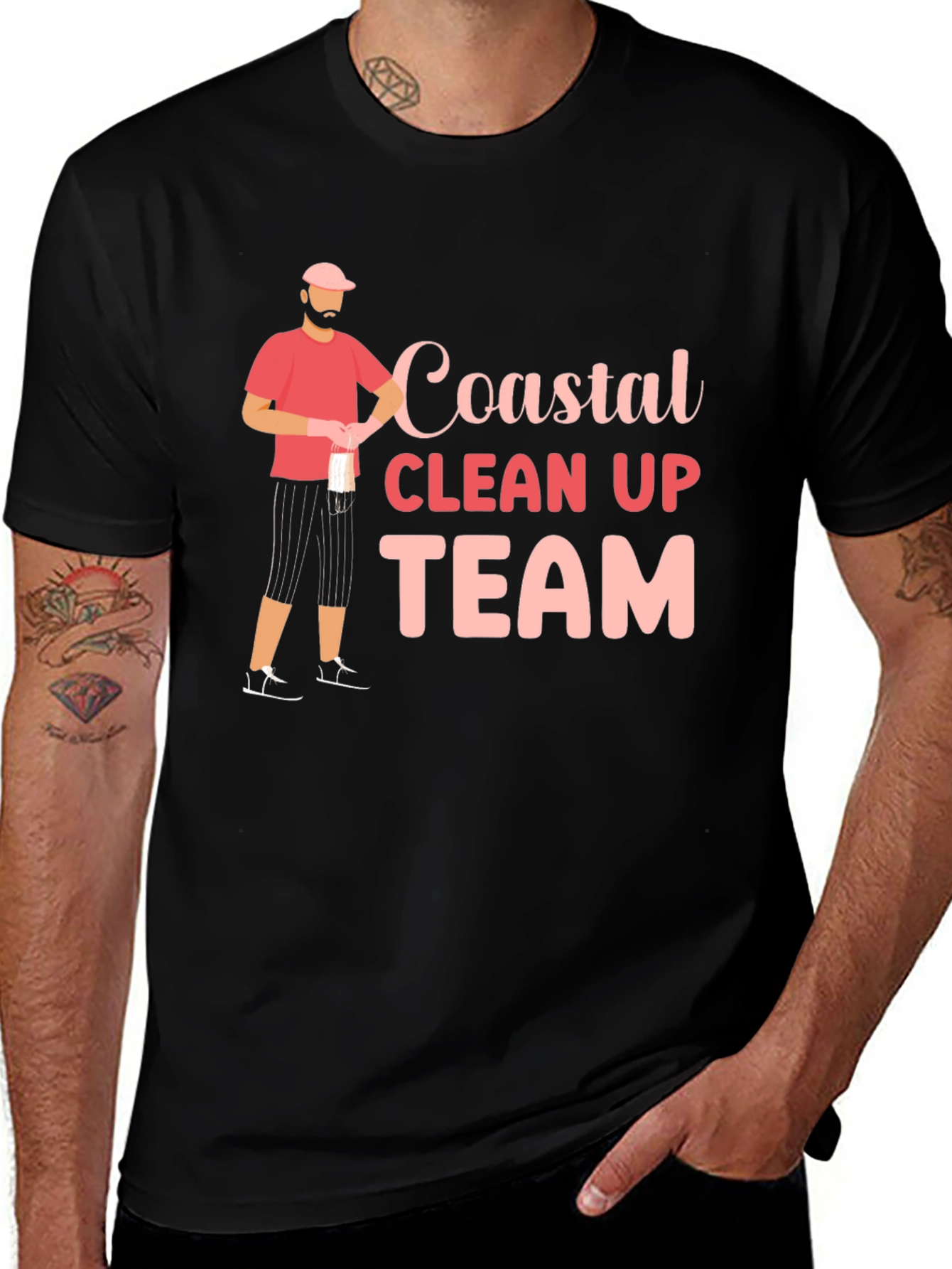 Coastal Clean Up Team Graphic T-Shirt