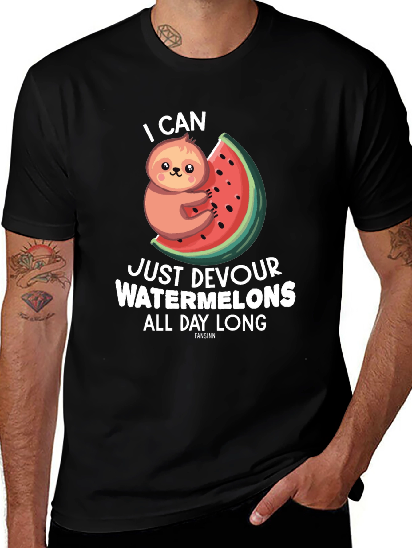 Variant 7 of Sloth Watermelon Devour T-Shirt