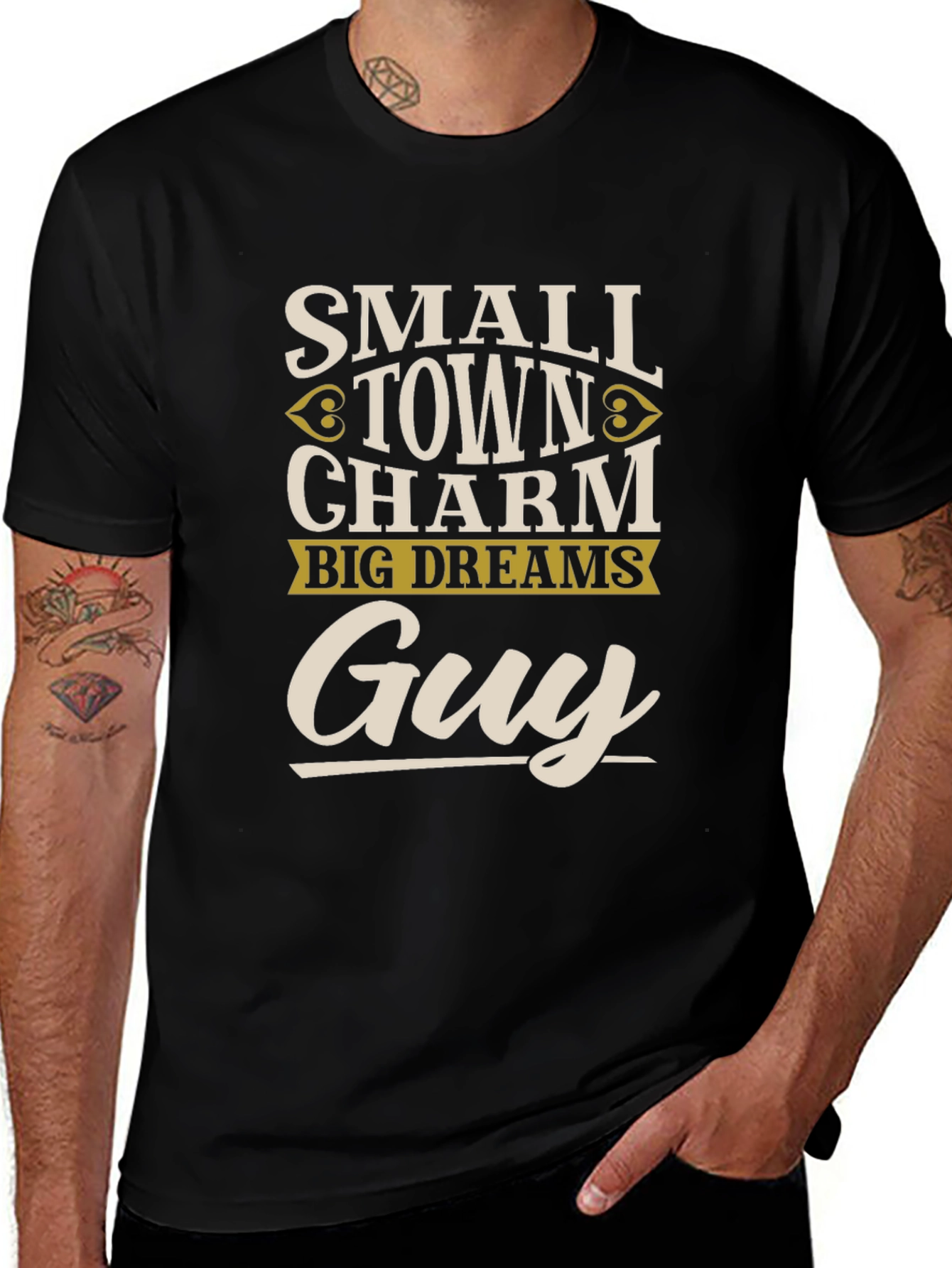 Small Town Charm Big Dreams Guy T-Shirt