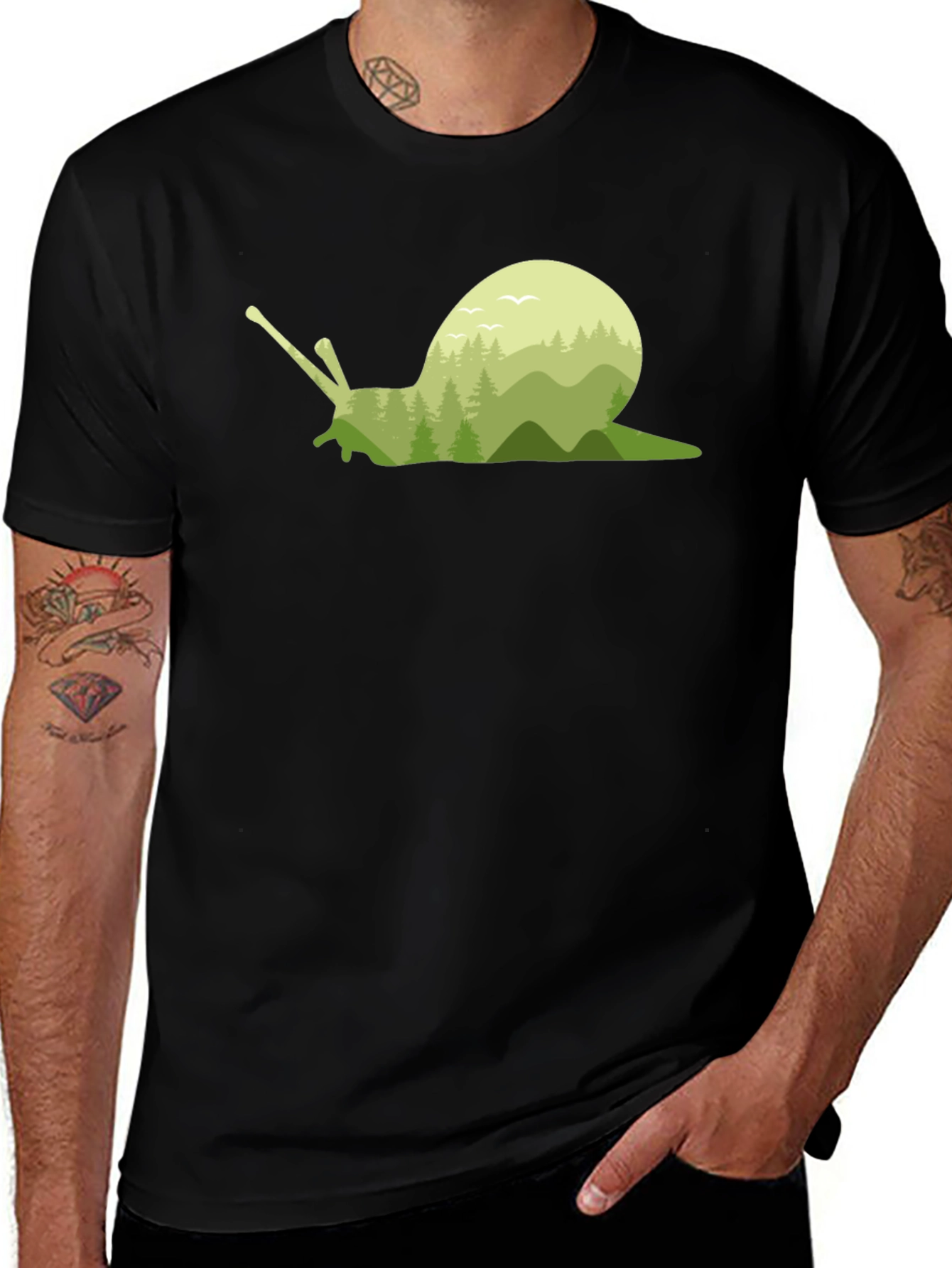Variant 29 of Nature Snail Graphic Tee - Soft Cotton Blend
