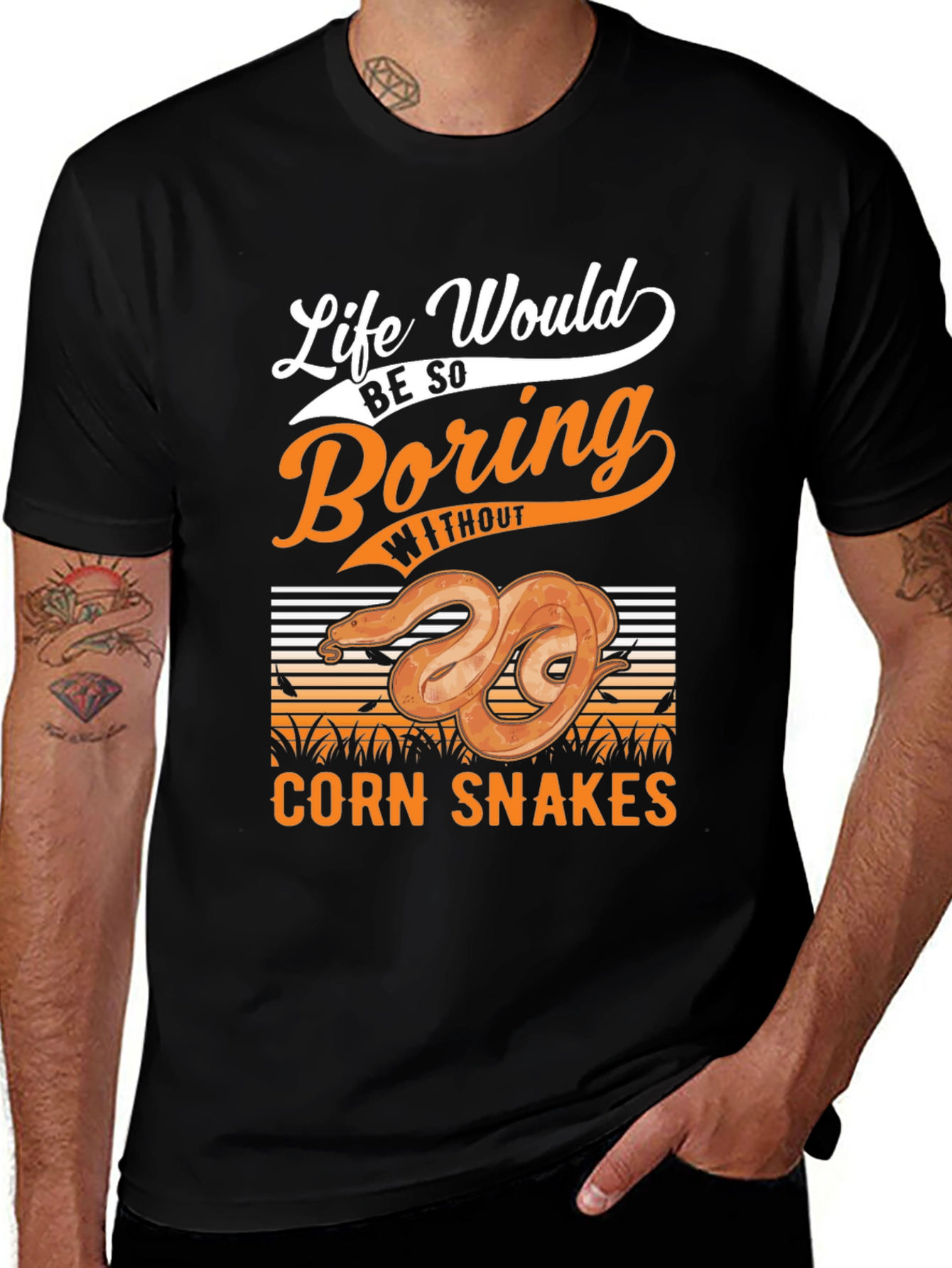 Variant 7 of Life Would Be Boring Corn Snakes Graphic T-Shirt