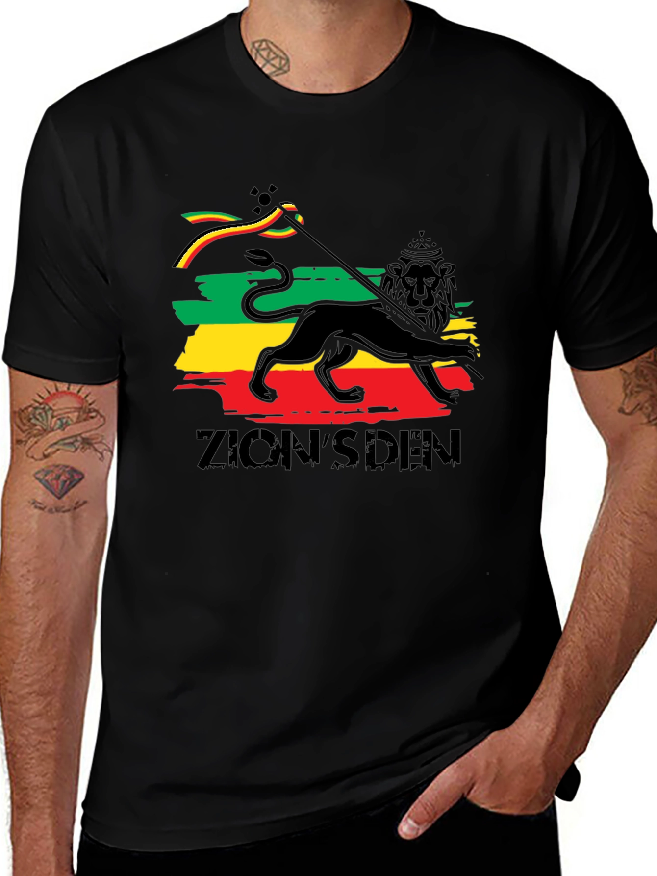 Rasta Lion T-Shirt - Zion's Den Reggae Tee