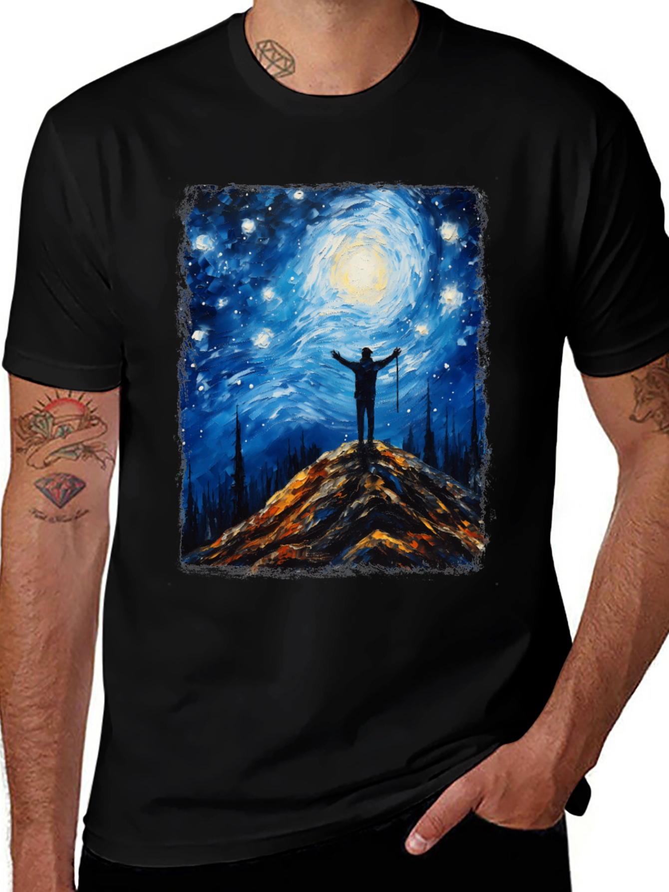 Starry Night Hiker T-Shirt