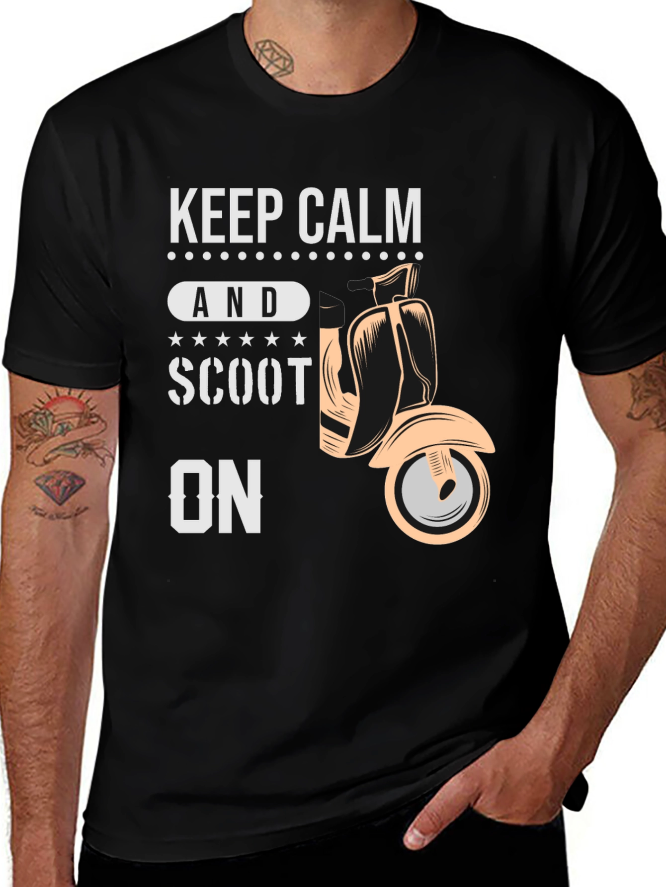 Variant 20 of Keep Calm and Scoot On Graphic T-Shirt