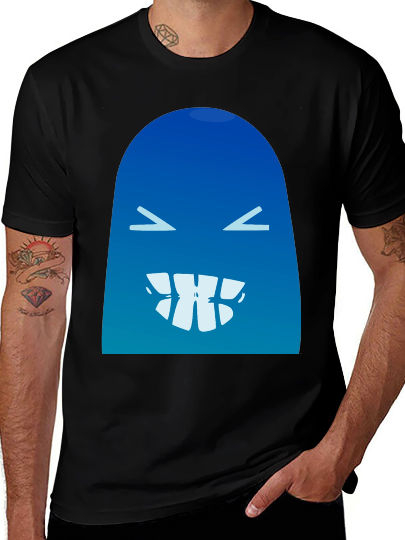 Variant 4 of Funny Blue Monster Graphic T-Shirt