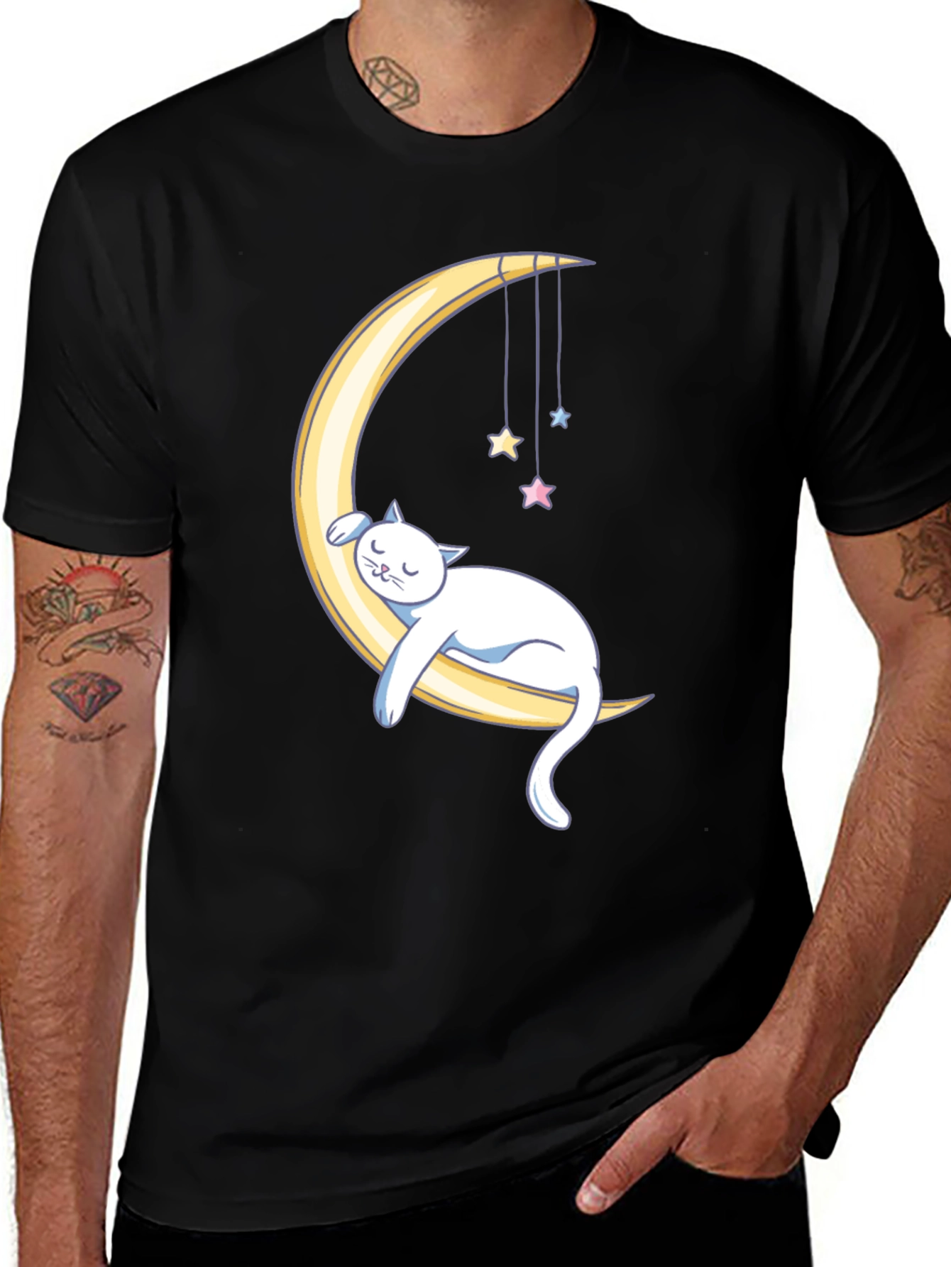 Variant 5 of Cat Nap on the Moon Graphic Tee