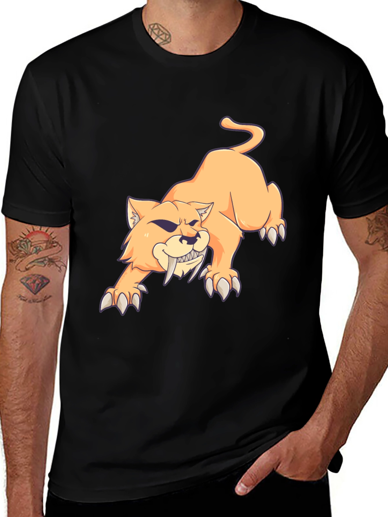 Variant 13 of Cool Cat Graphic T-Shirt