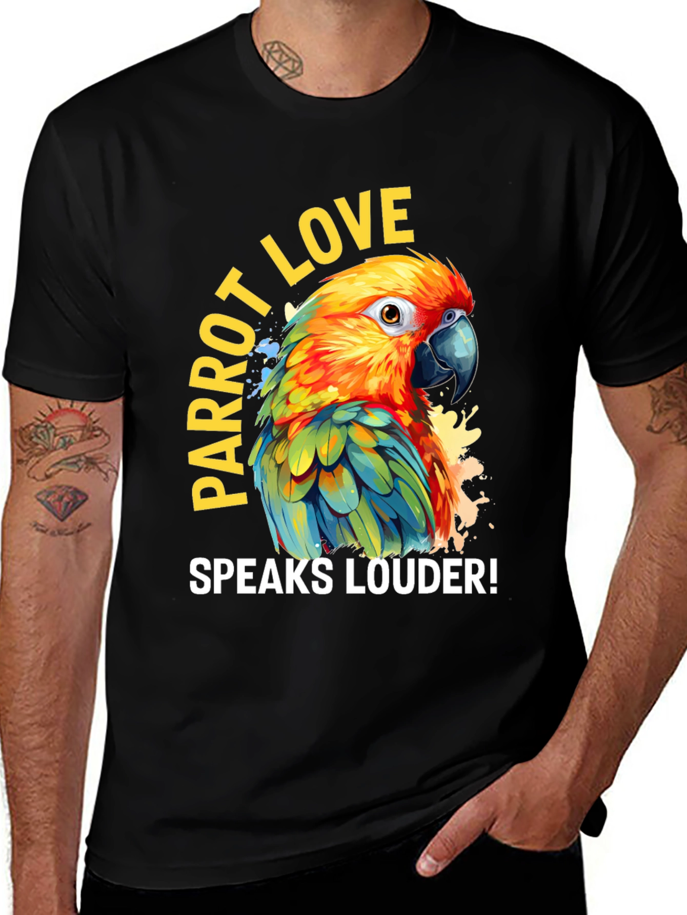 Variant 29 of Parrot Love Speaks Louder! Graphic T-Shirt
