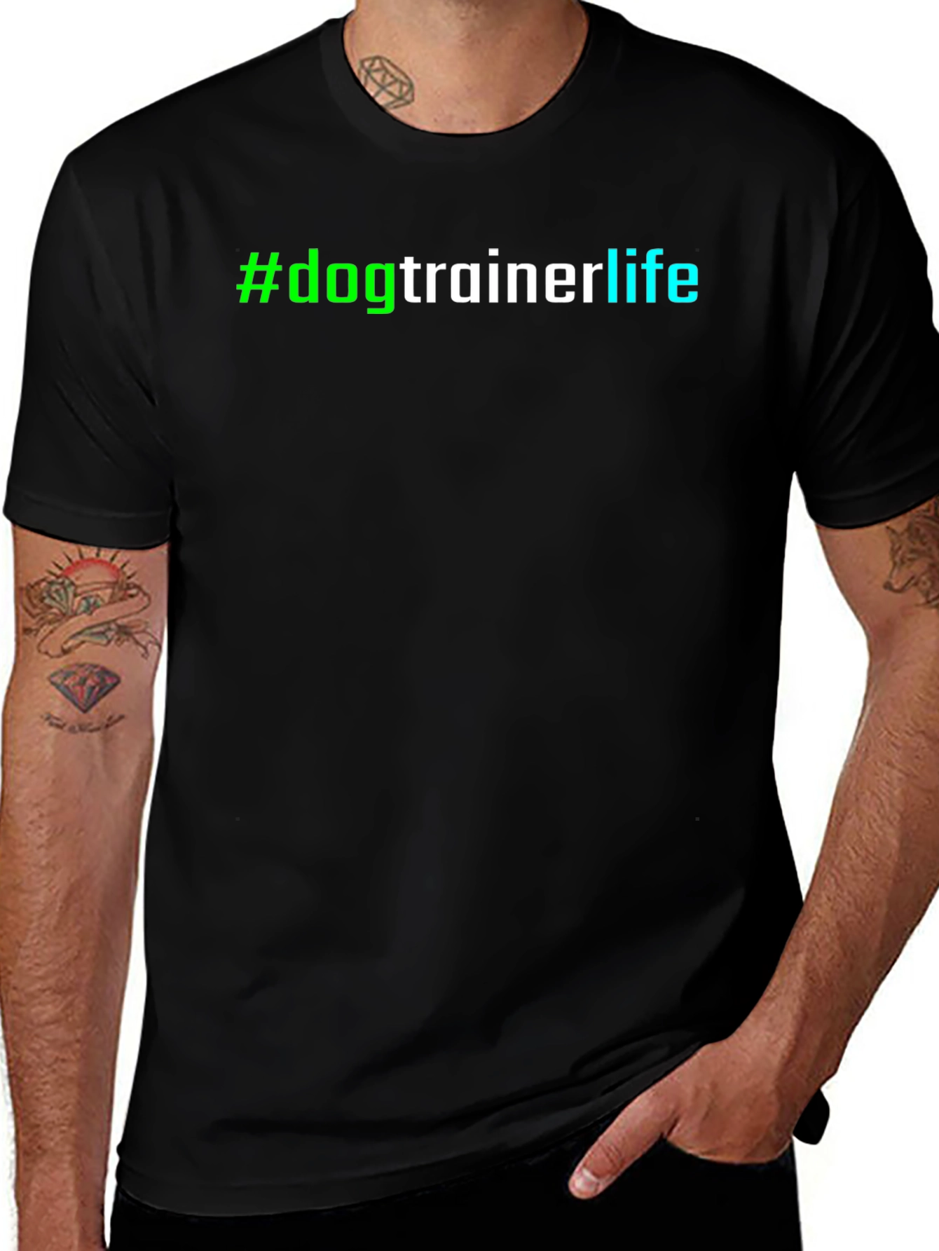 Variant 21 of #dogtrainerlife Black T-Shirt - Dog Training Apparel