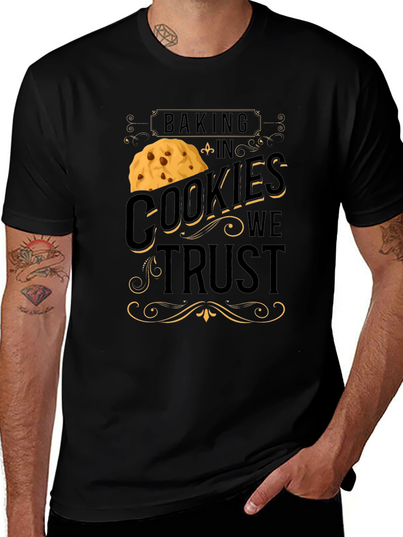 Variant 18 of Baking Cookies We Trust T-Shirt - Black