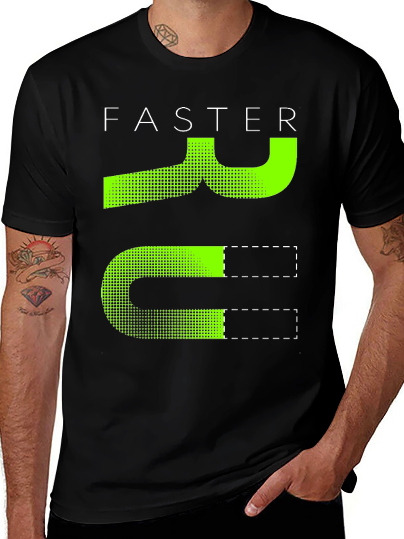 Variant 4 of Faster Printed Graphic Tee - Casual Style