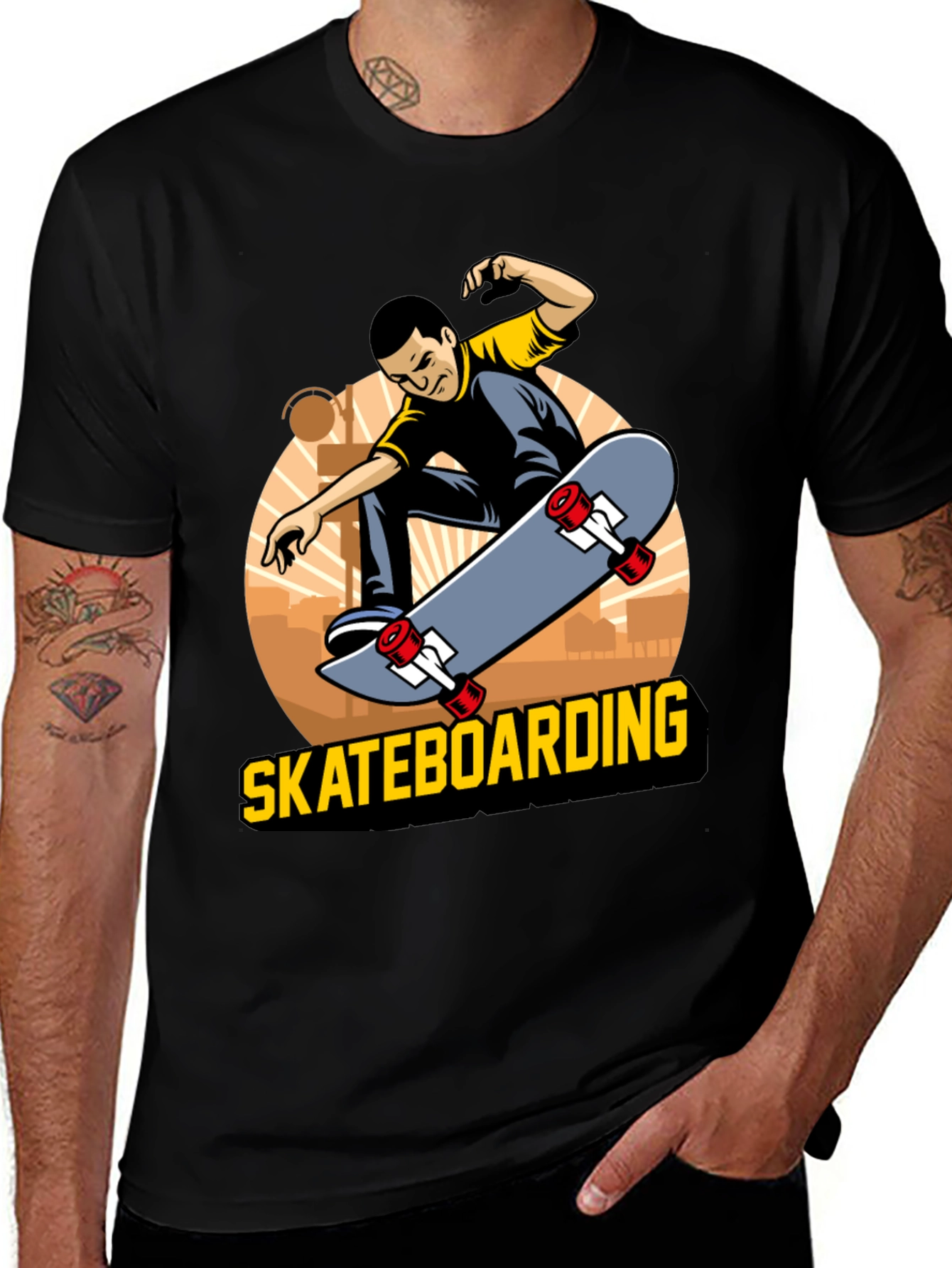 Variant 21 of Skateboarding T-Shirt - Cool Graphic Tee
