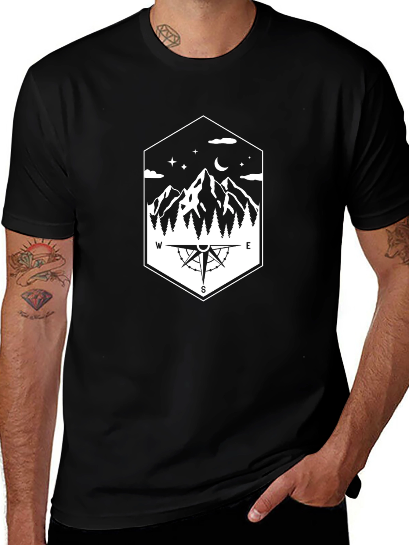 Variant 25 of Mountain Compass Graphic Tee - Adventure Ready!
