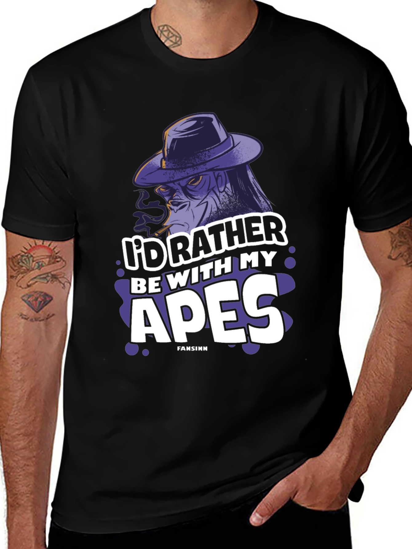 Variant 9 of I'd Rather Be With My Apes T-Shirt
