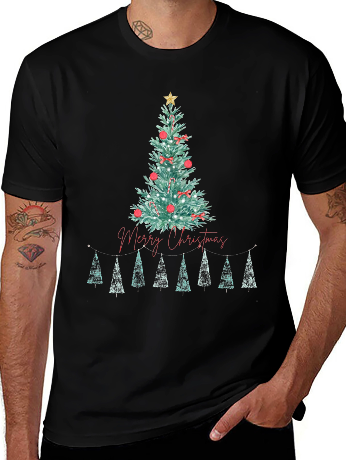 Variant 8 of Festive Christmas Tree Graphic Tee