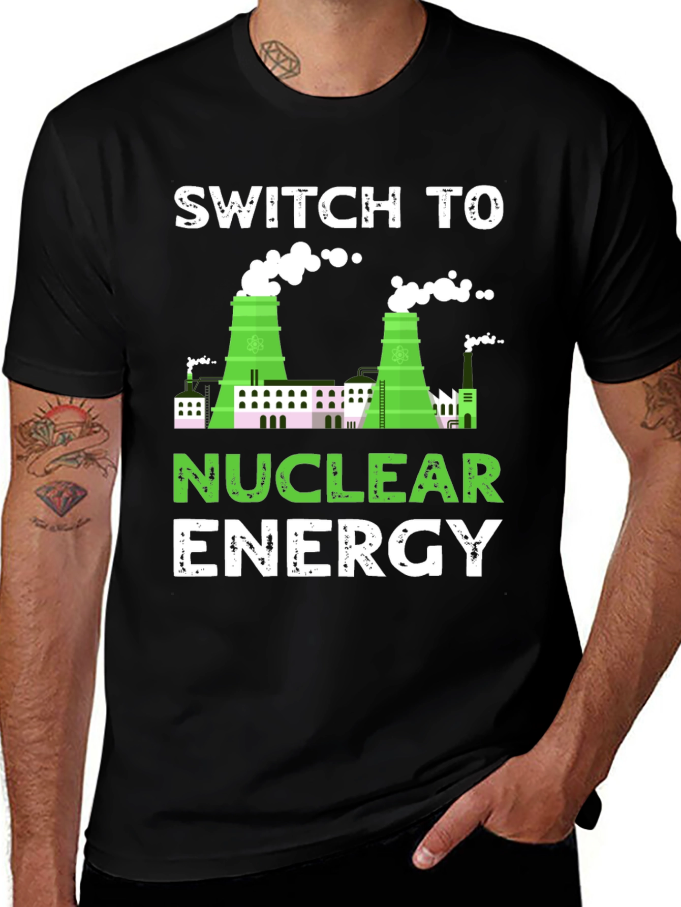 Variant 28 of Switch to Nuclear Energy Graphic T-Shirt