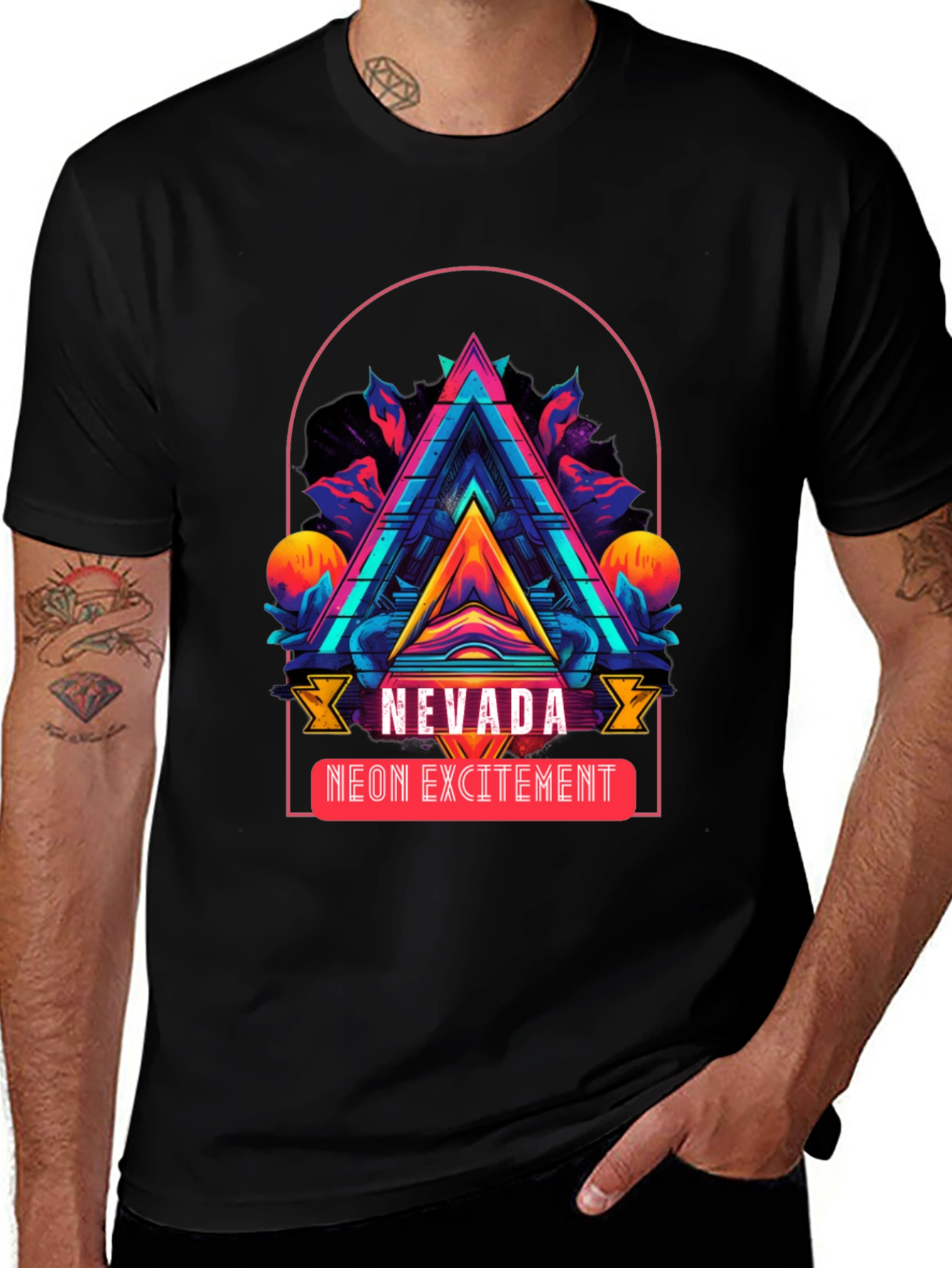 Nevada Neon Excitement Graphic T-Shirt