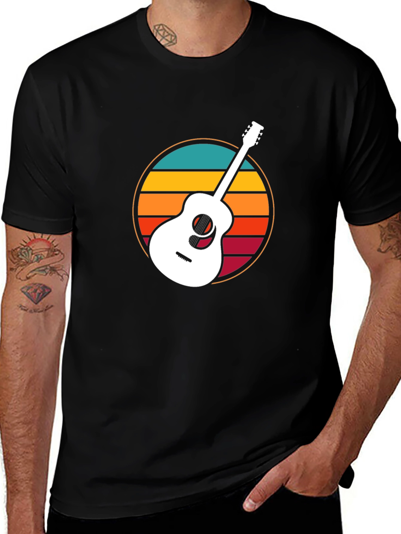 Retro Guitar Graphic T-Shirt