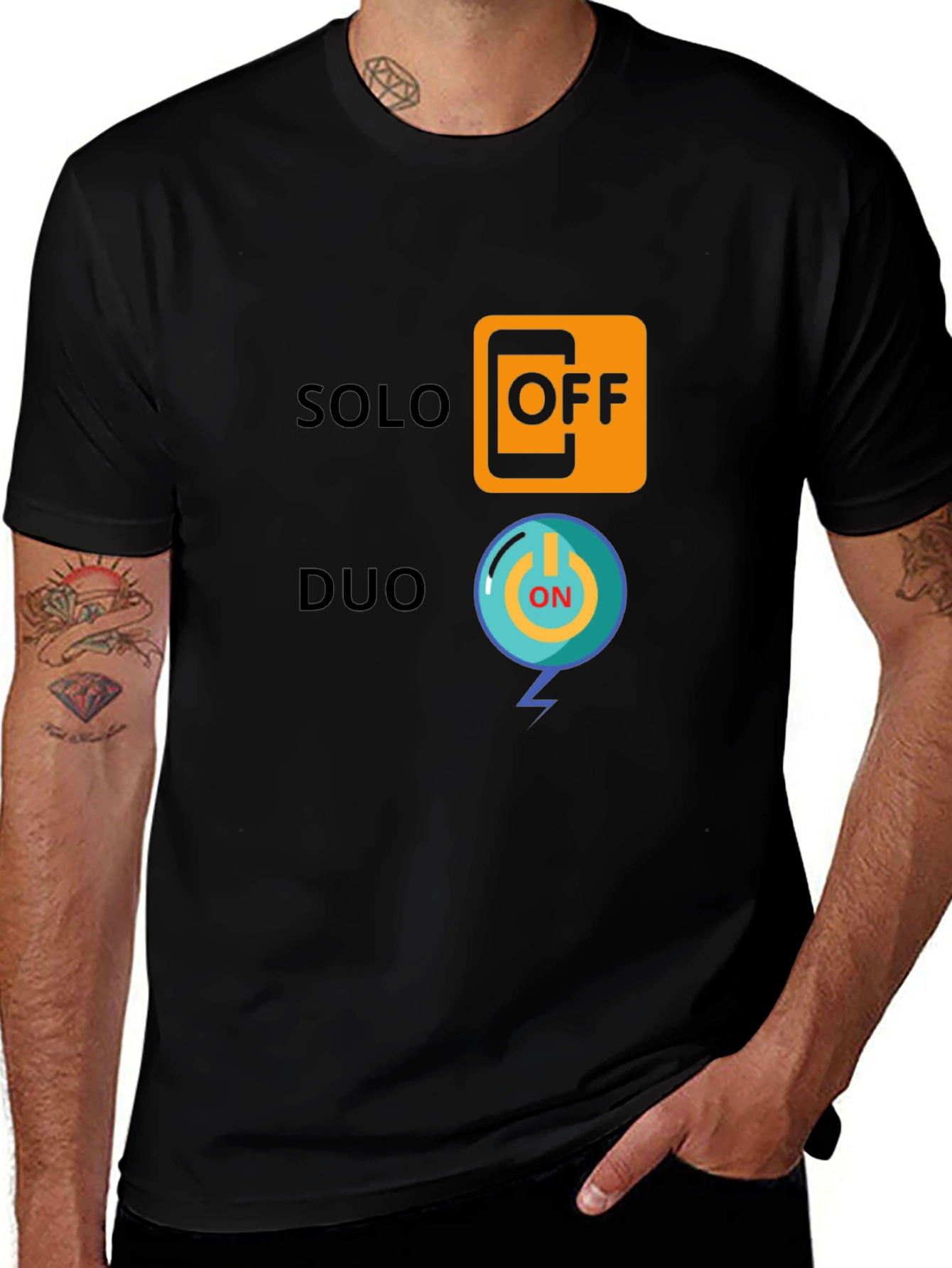 Variant 24 of Solo Off Duo On Black Graphic Tee