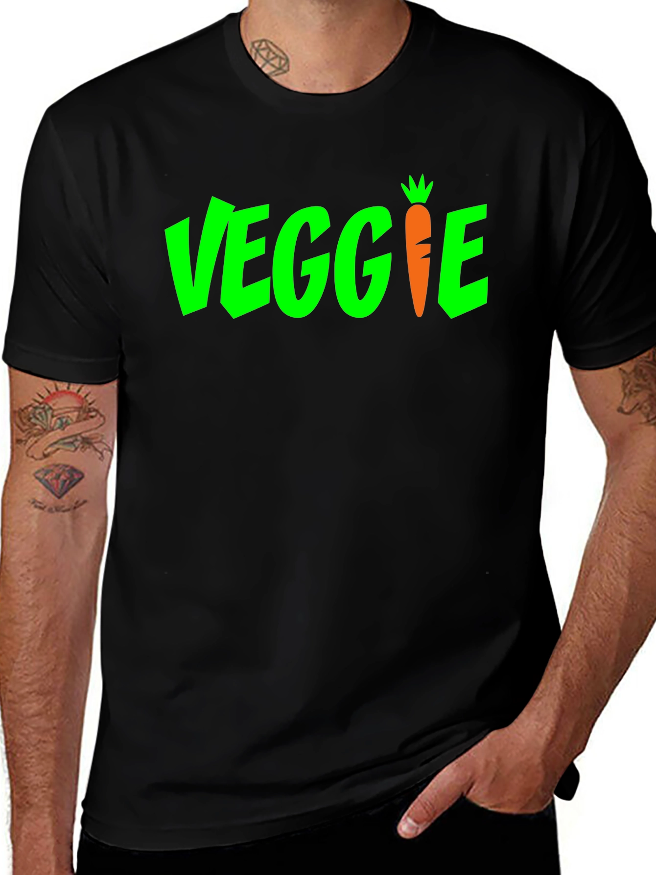Veggie Graphic Tee - Vegan Carrot Humor Shirt