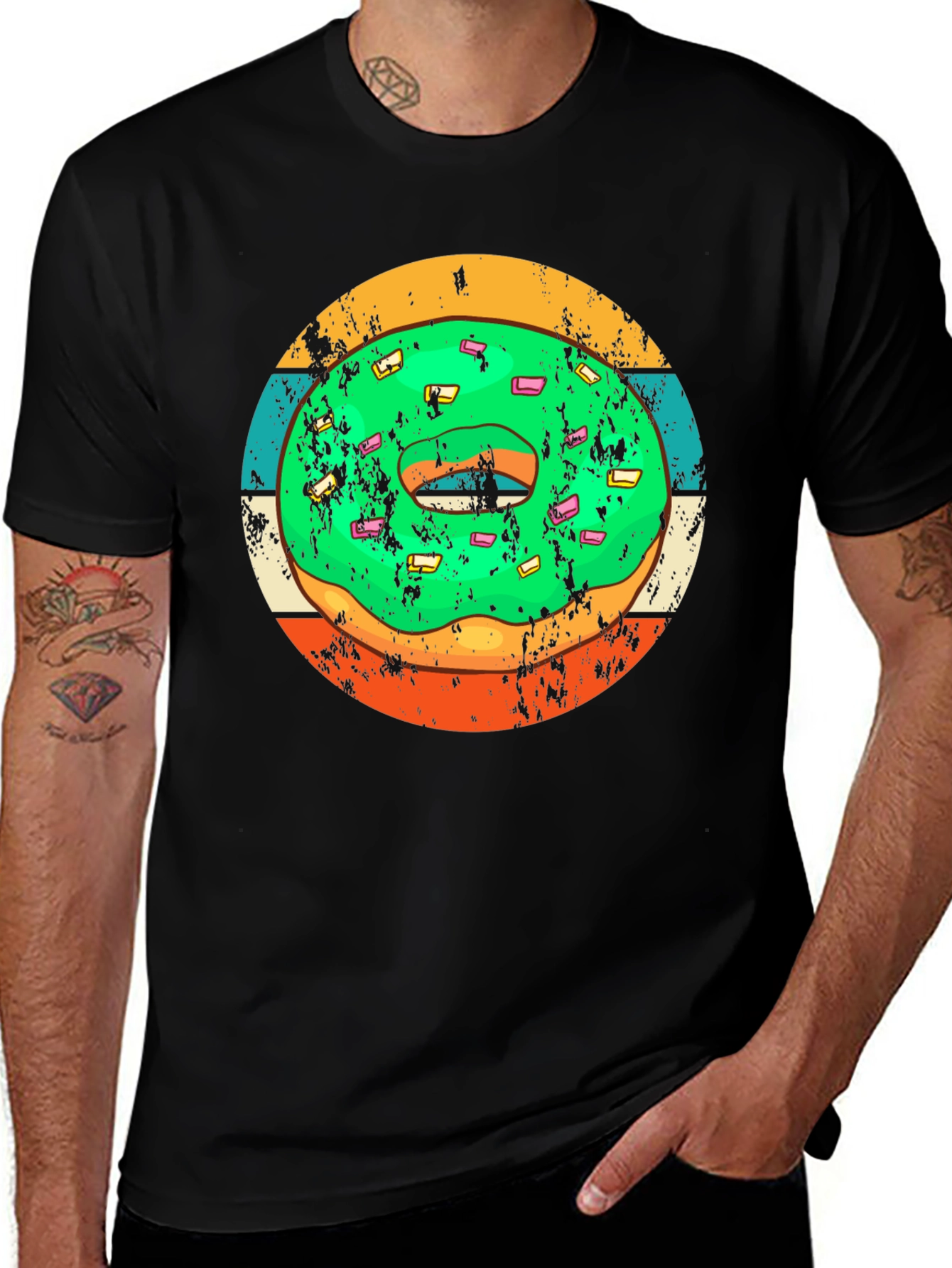 Variant 9 of Retro Donut Graphic Tee - Fun & Stylish Casual Wear