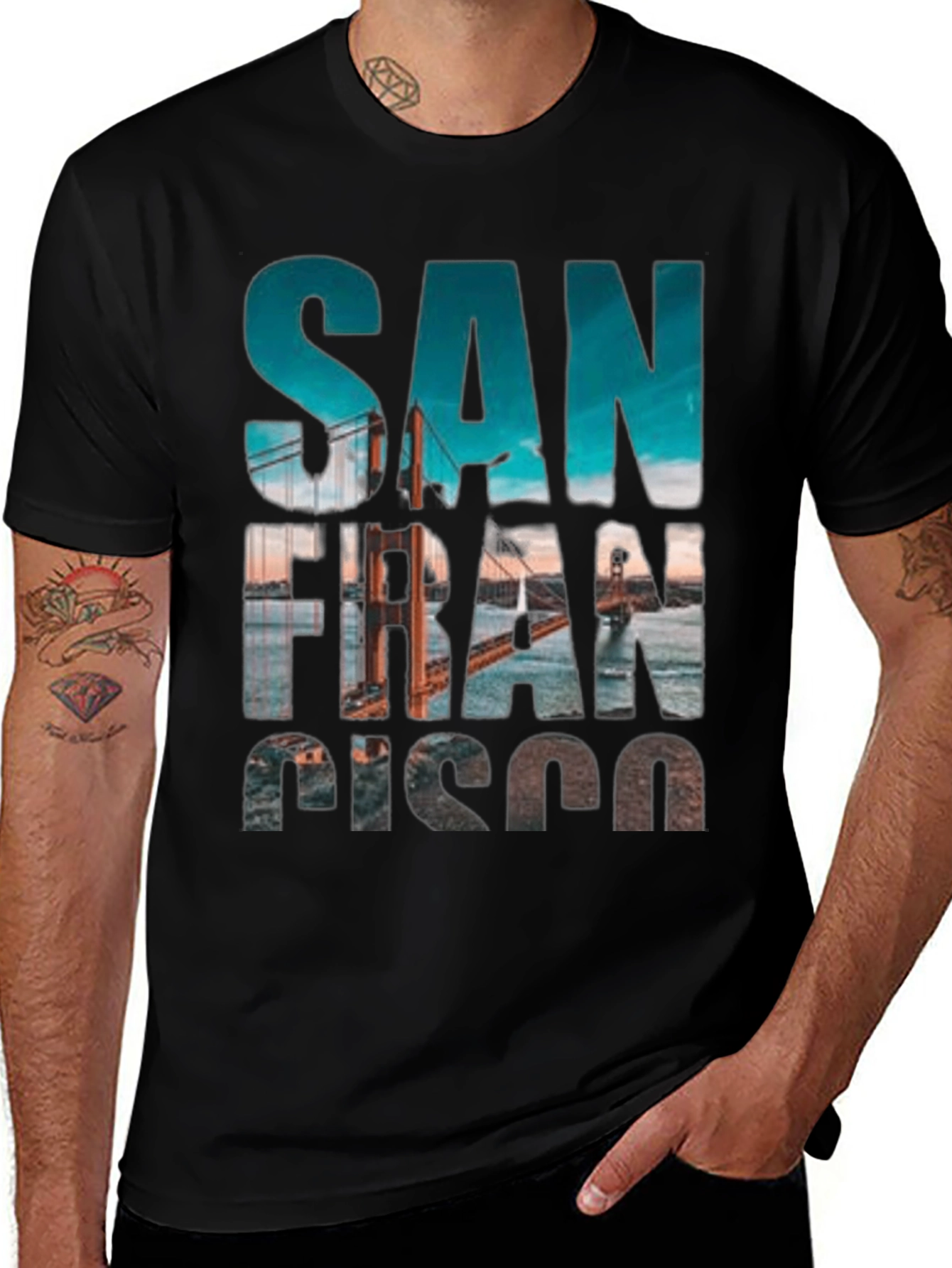 San Francisco Graphic Print T-Shirt - Black