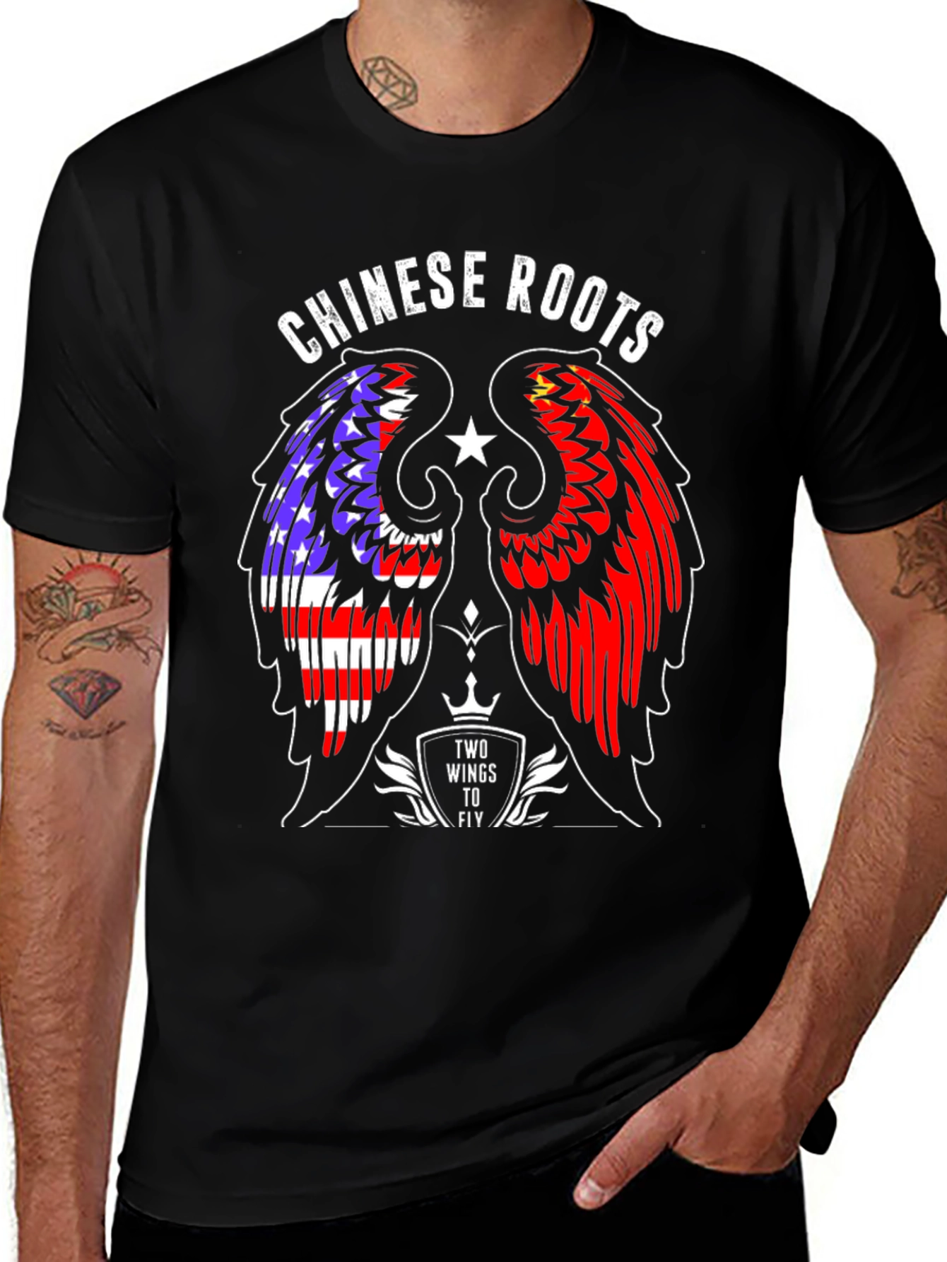 Variant 7 of Chinese Roots Two Wings to Fly T-Shirt