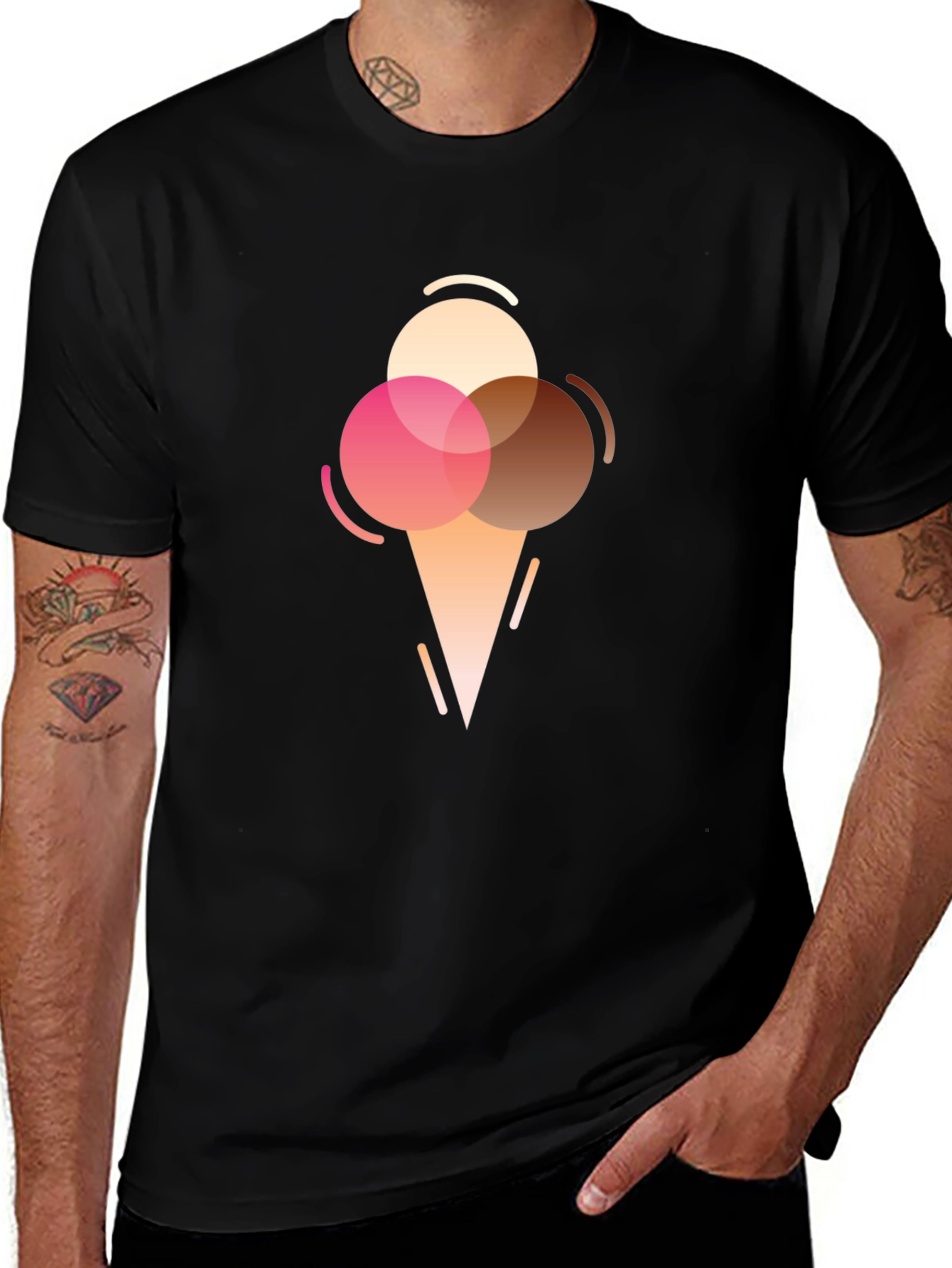Variant 6 of Ice Cream Graphic Tee - Modern Dessert Lover T-Shirt