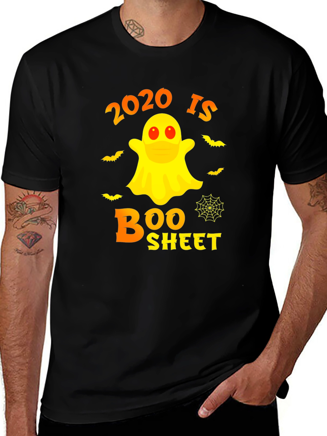 Variant 5 of 2020 Boo Sheet T-Shirt - Halloween Ghost Tee