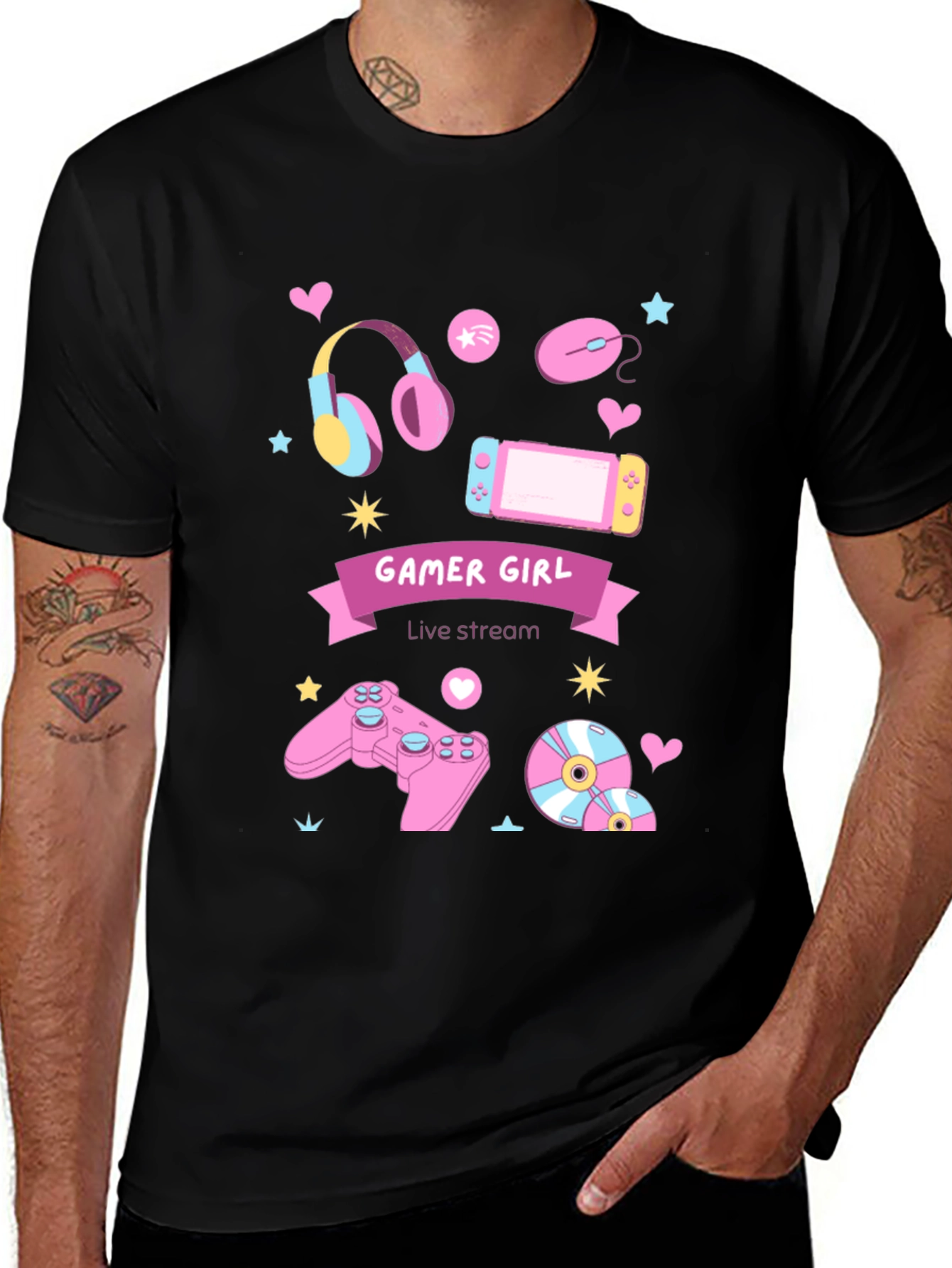 Variant 27 of Gamer Girl Live Stream T-Shirt