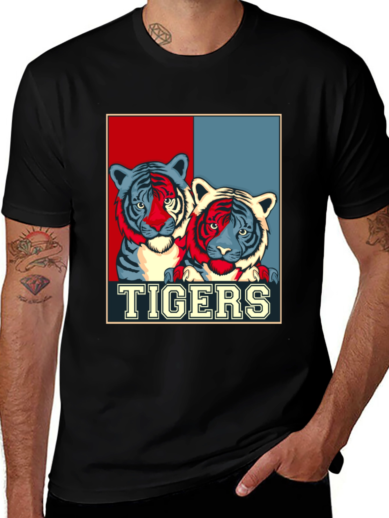 Variant 25 of Tigers Graphic Print T-Shirt