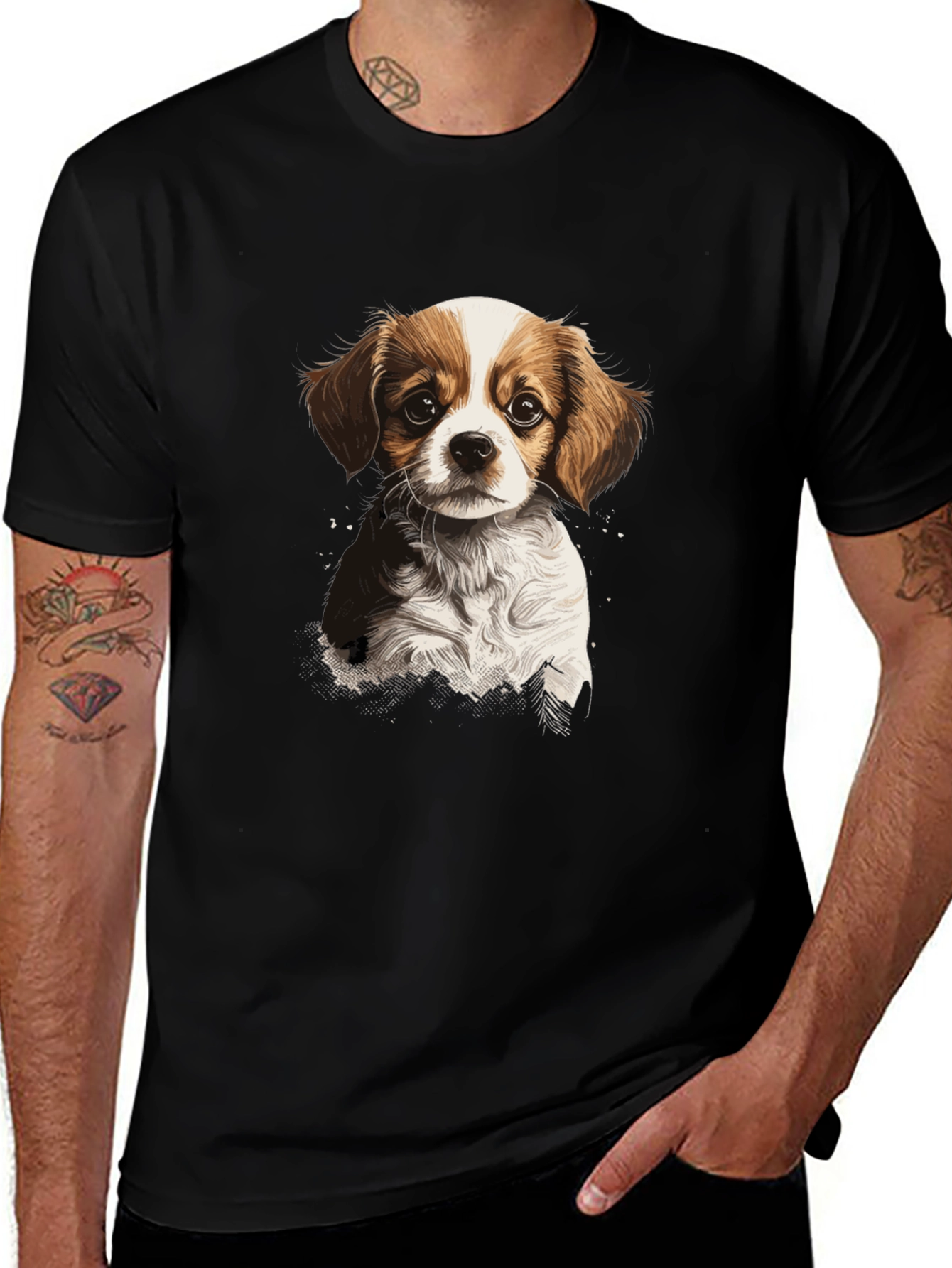 Variant 5 of Dog Portrait Graphic Print T-Shirt