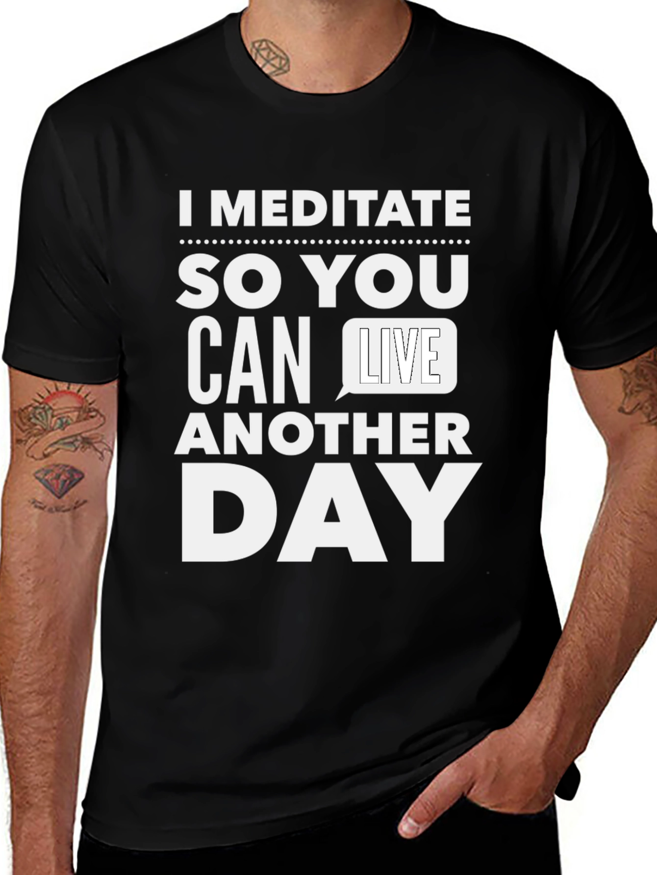 Variant 29 of Meditate Graphic Tee - Funny Sarcastic T-Shirt