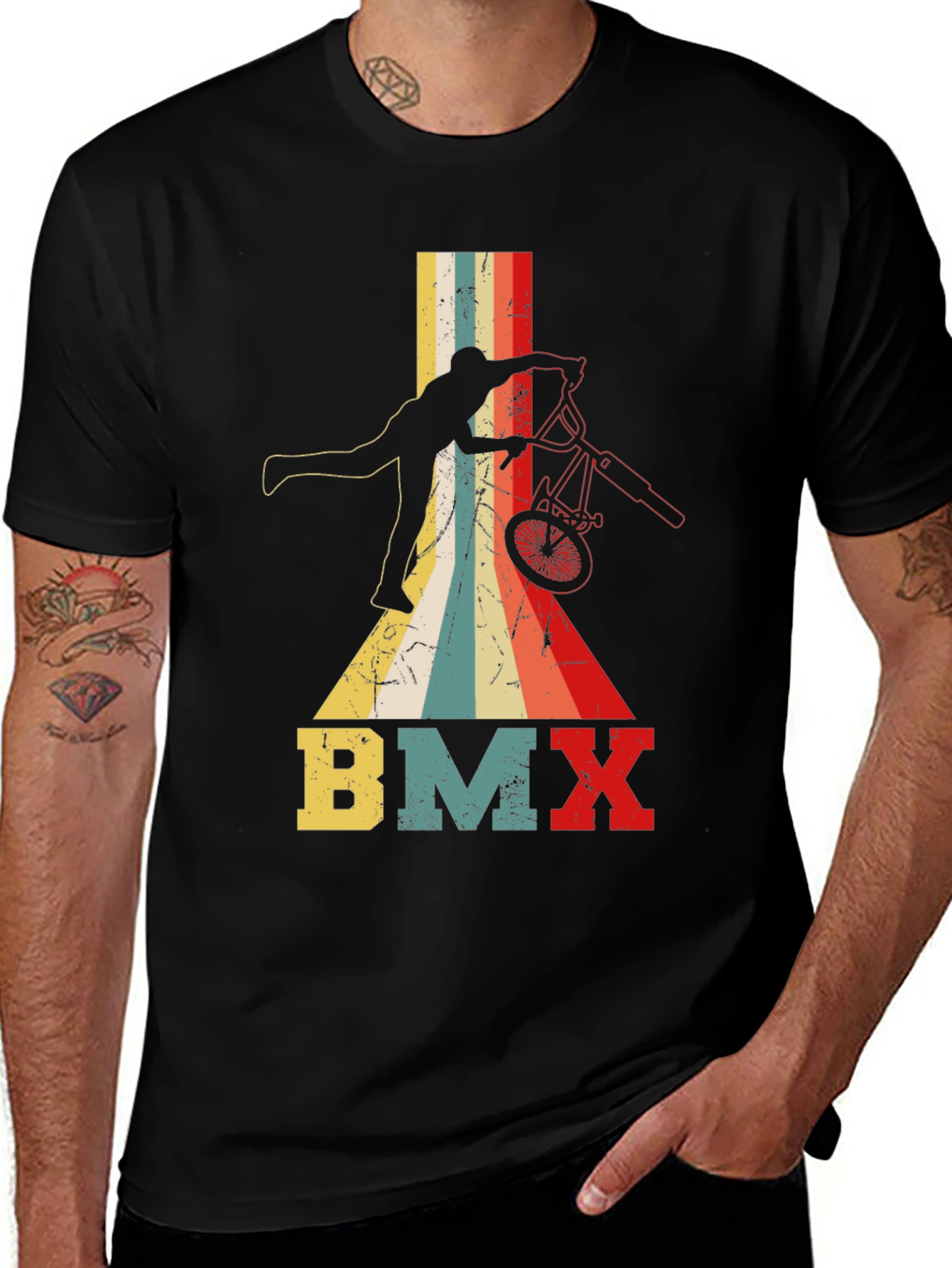 Retro BMX Biker Graphic T-Shirt