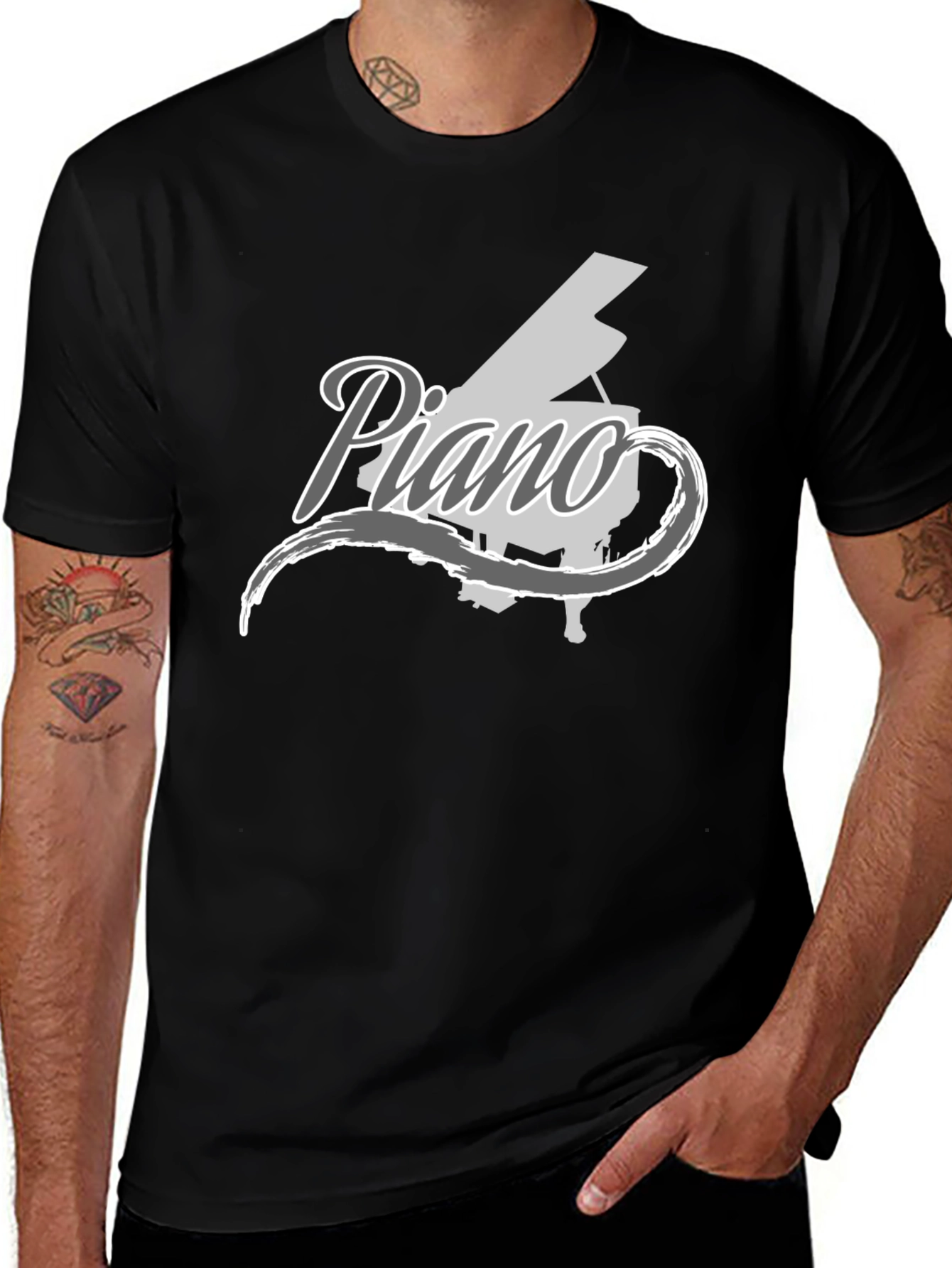 Variant 30 of Piano Graphic Tee - Cool Musician T-Shirt