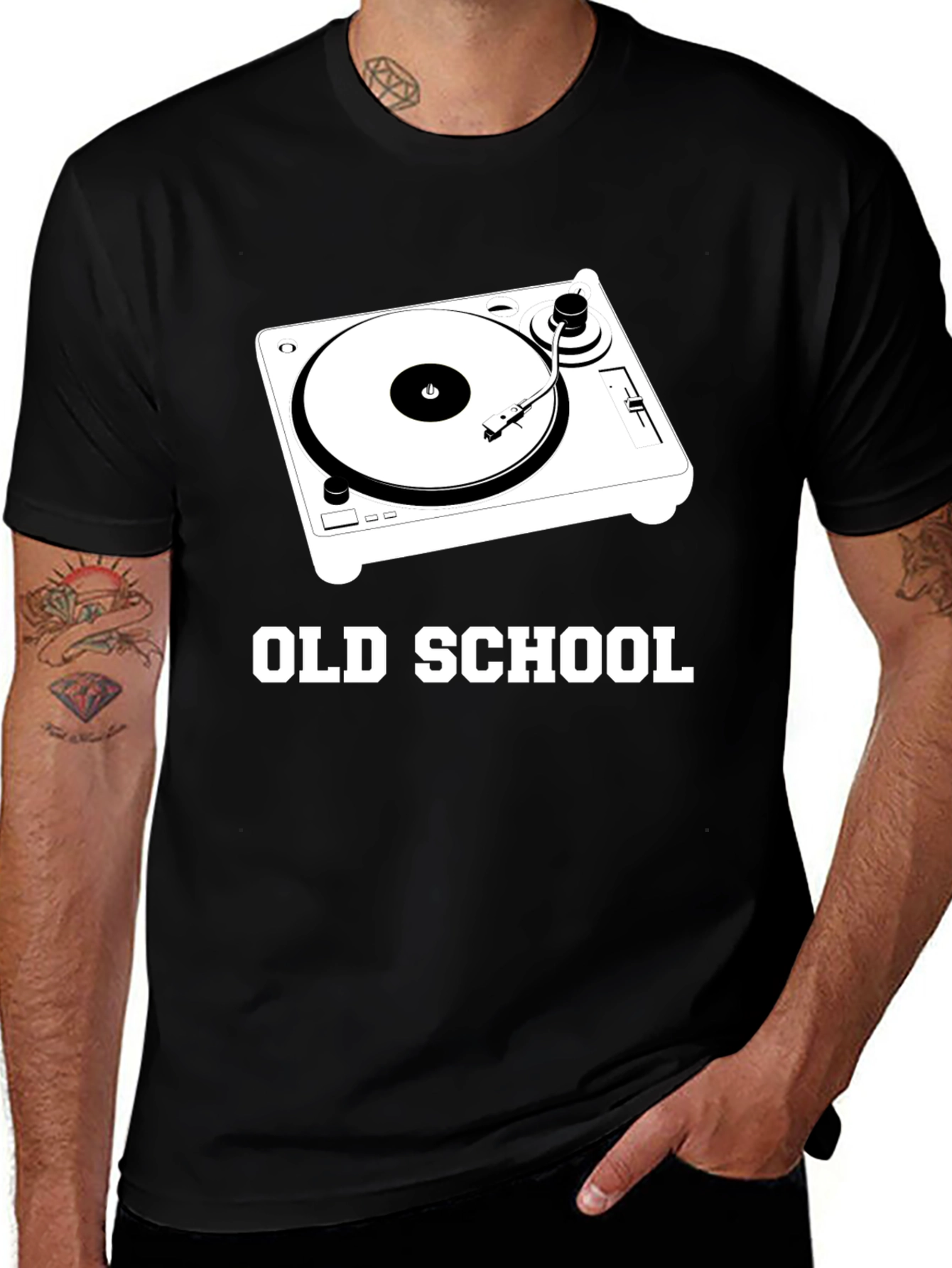 Variant 11 of Old School Turntable Graphic T-Shirt