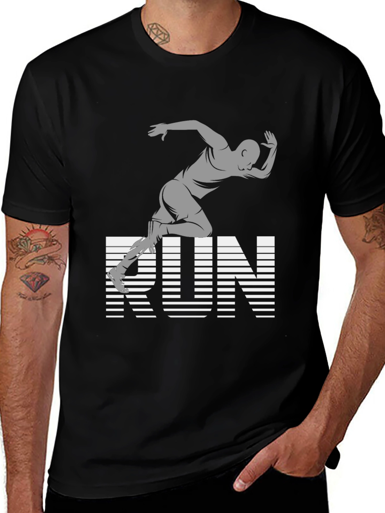 Variant 8 of Run Graphic Tee - Athletic Style