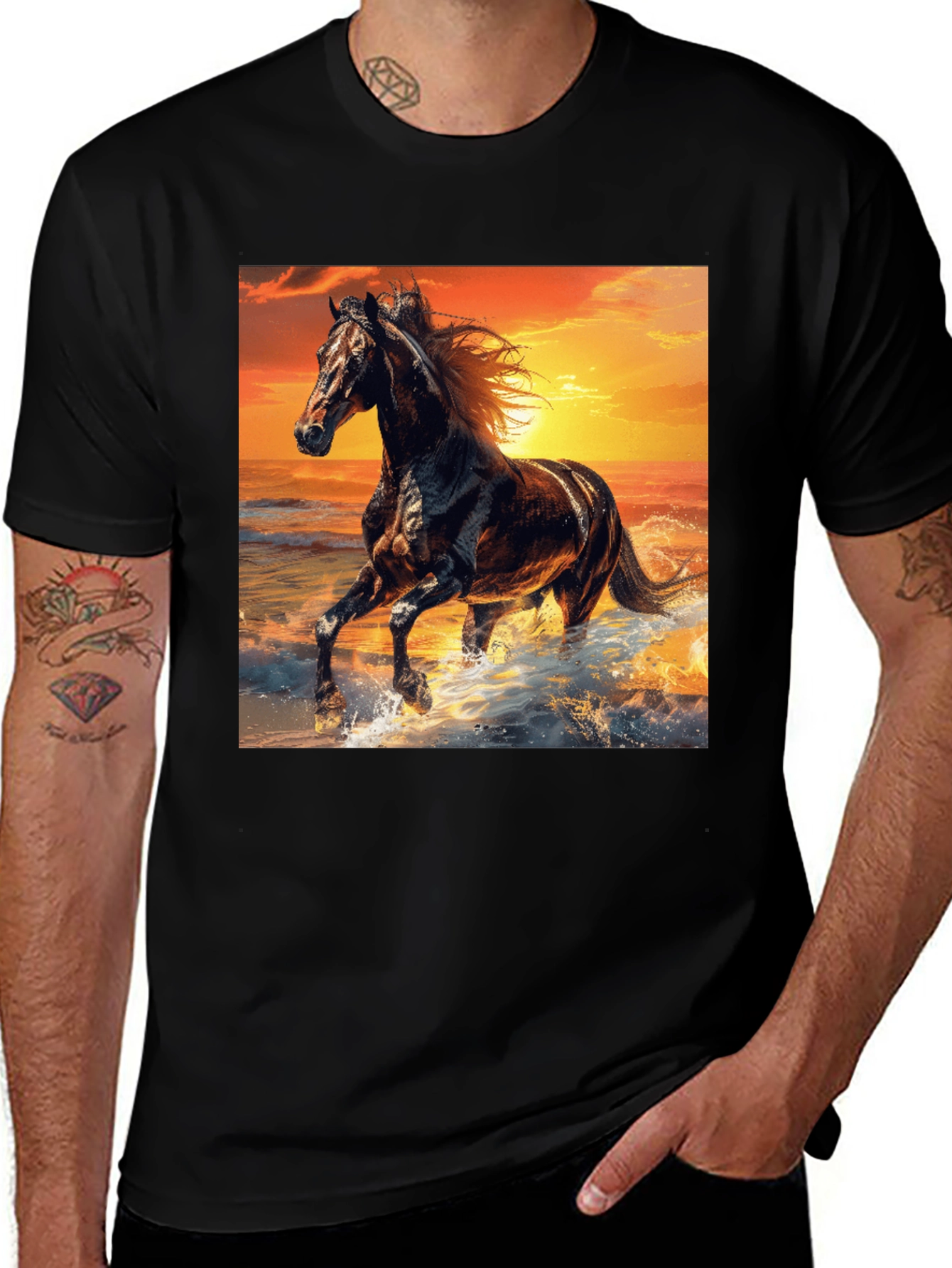 Variant 28 of Majestic Horse Sunset Graphic Tee