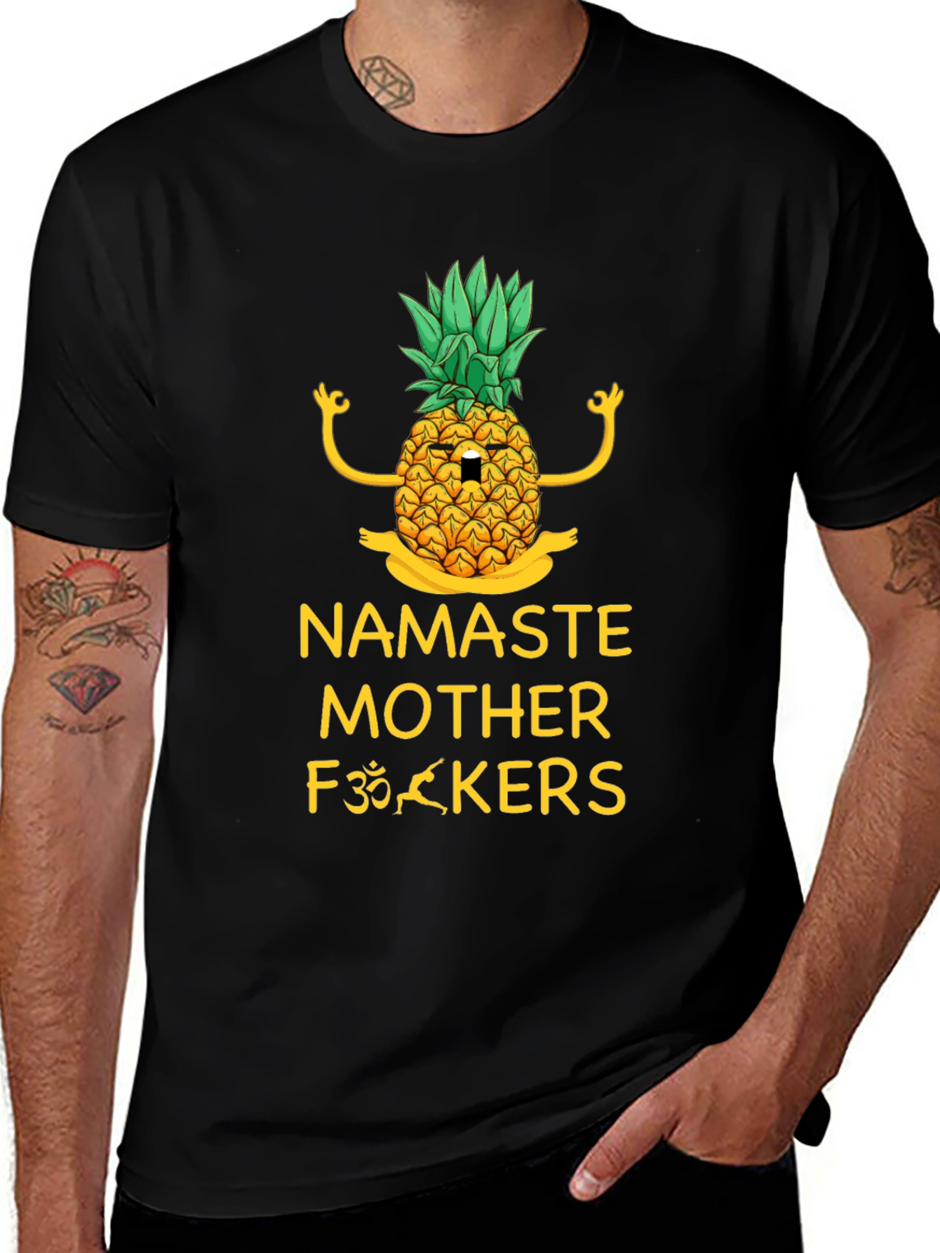 Variant 20 of Namaste Pineapple Graphic Tee
