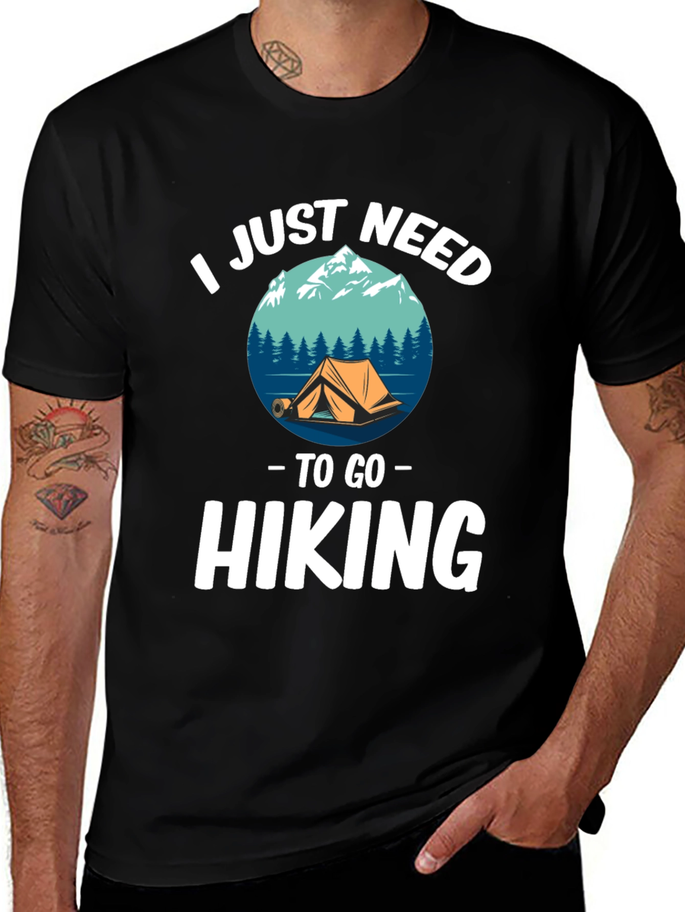 Variant 7 of Hiking Graphic Tee - I Just Need To Go Hiking