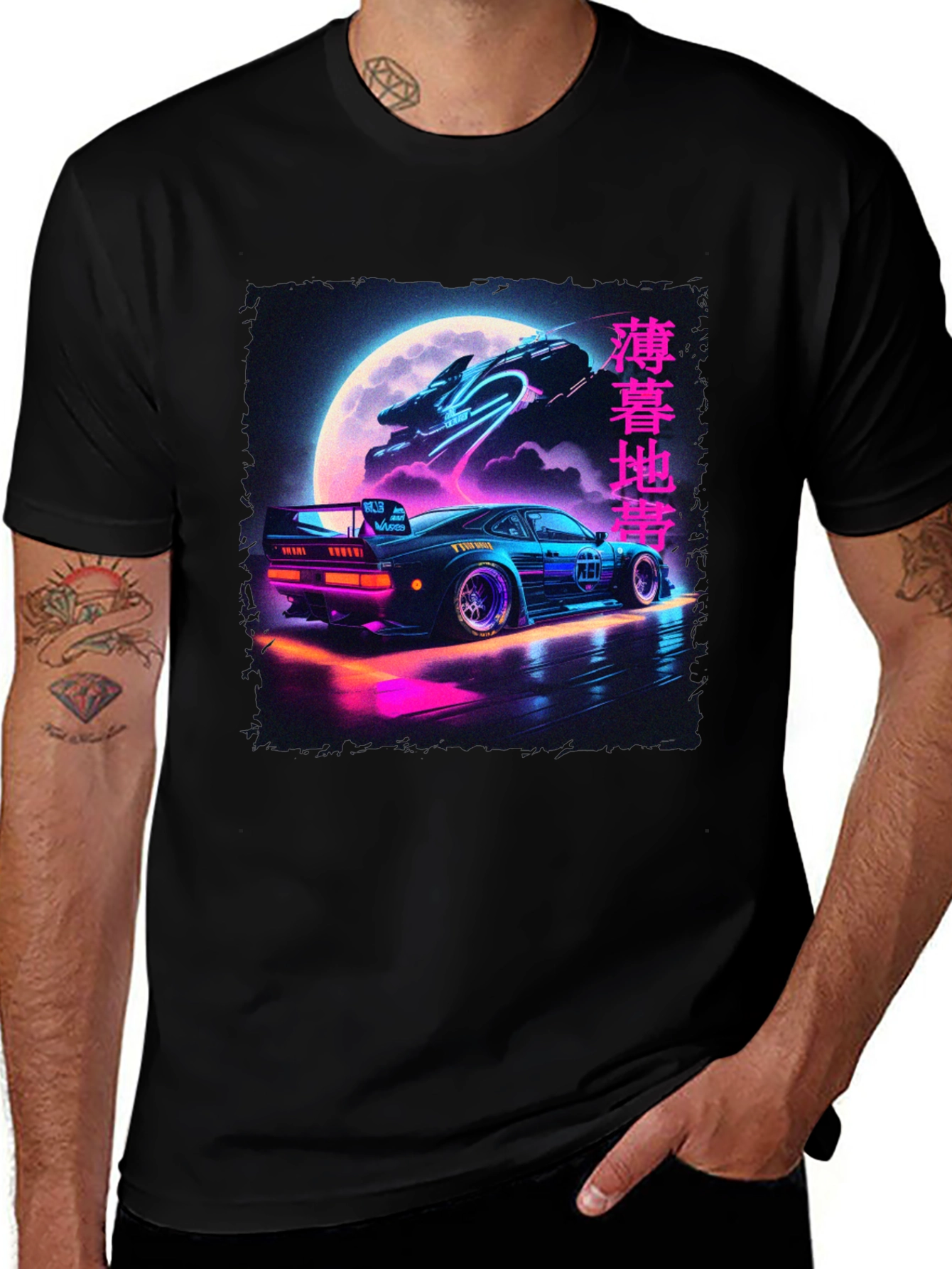 Variant 15 of Retro Wave T-Shirt - Synthwave Car