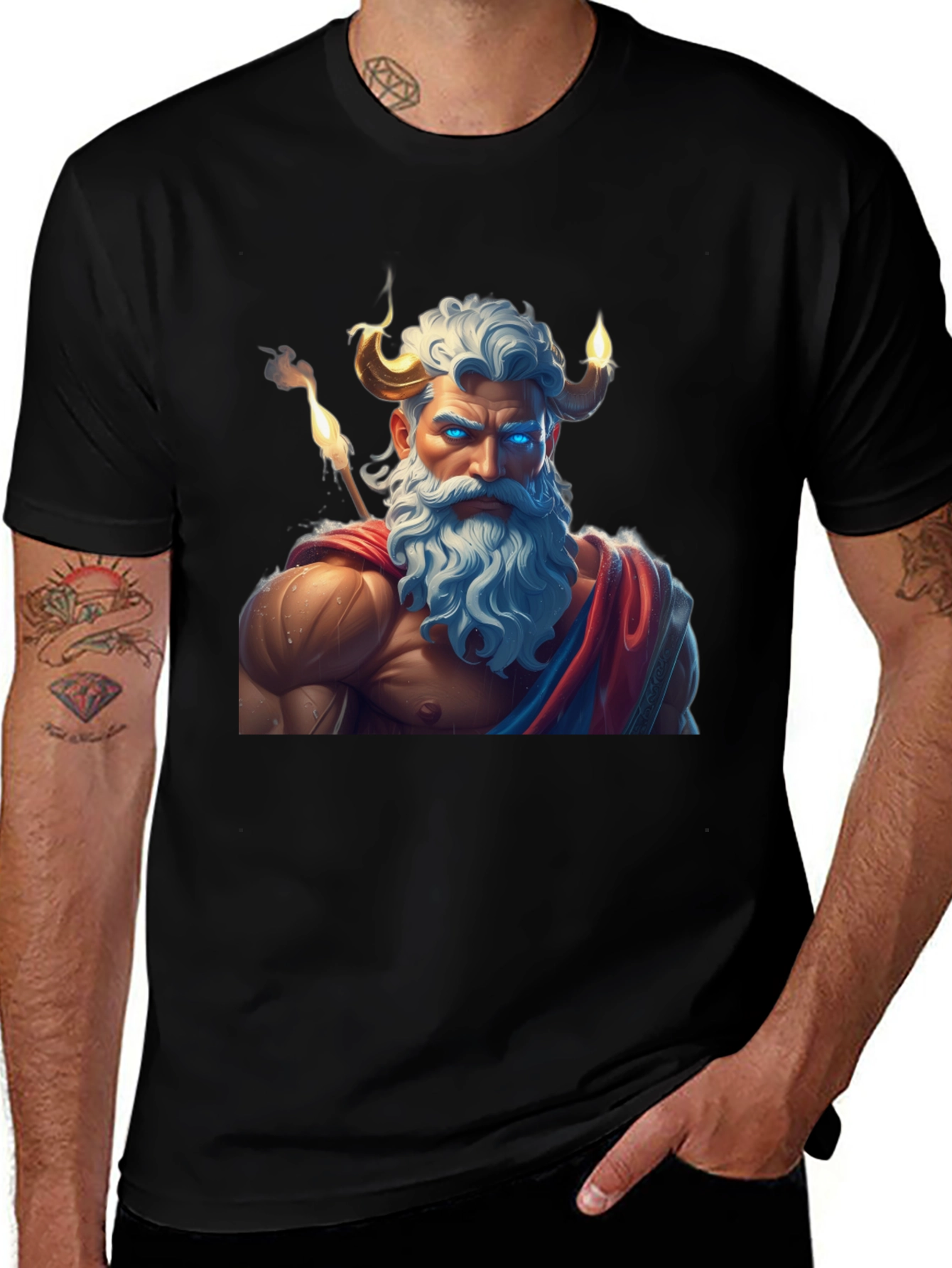 Variant 28 of Mythical God Graphic Tee - Unique Design