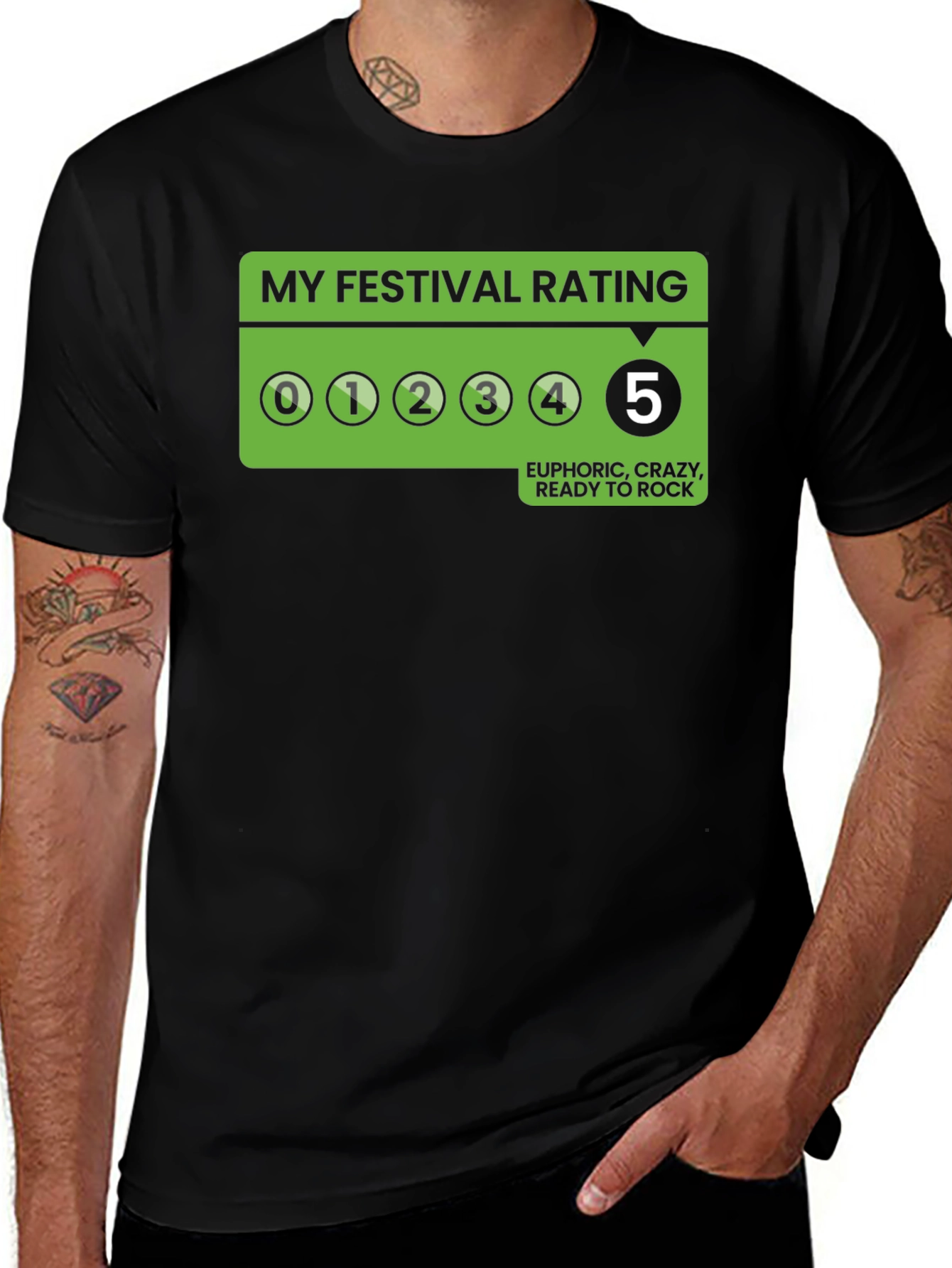 Variant 29 of Festival Rating T-Shirt - Ready to Rock!